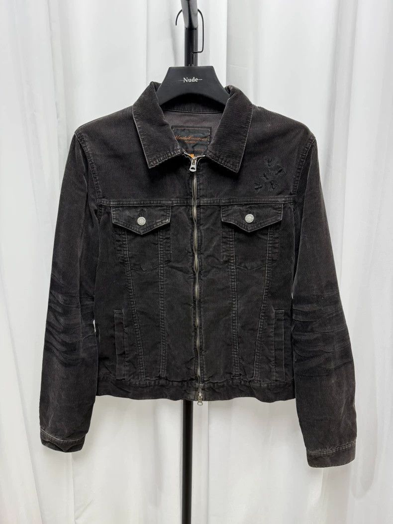 UNDERCOVER 06AW Insect embroidered corduroy zipper Jacket-2