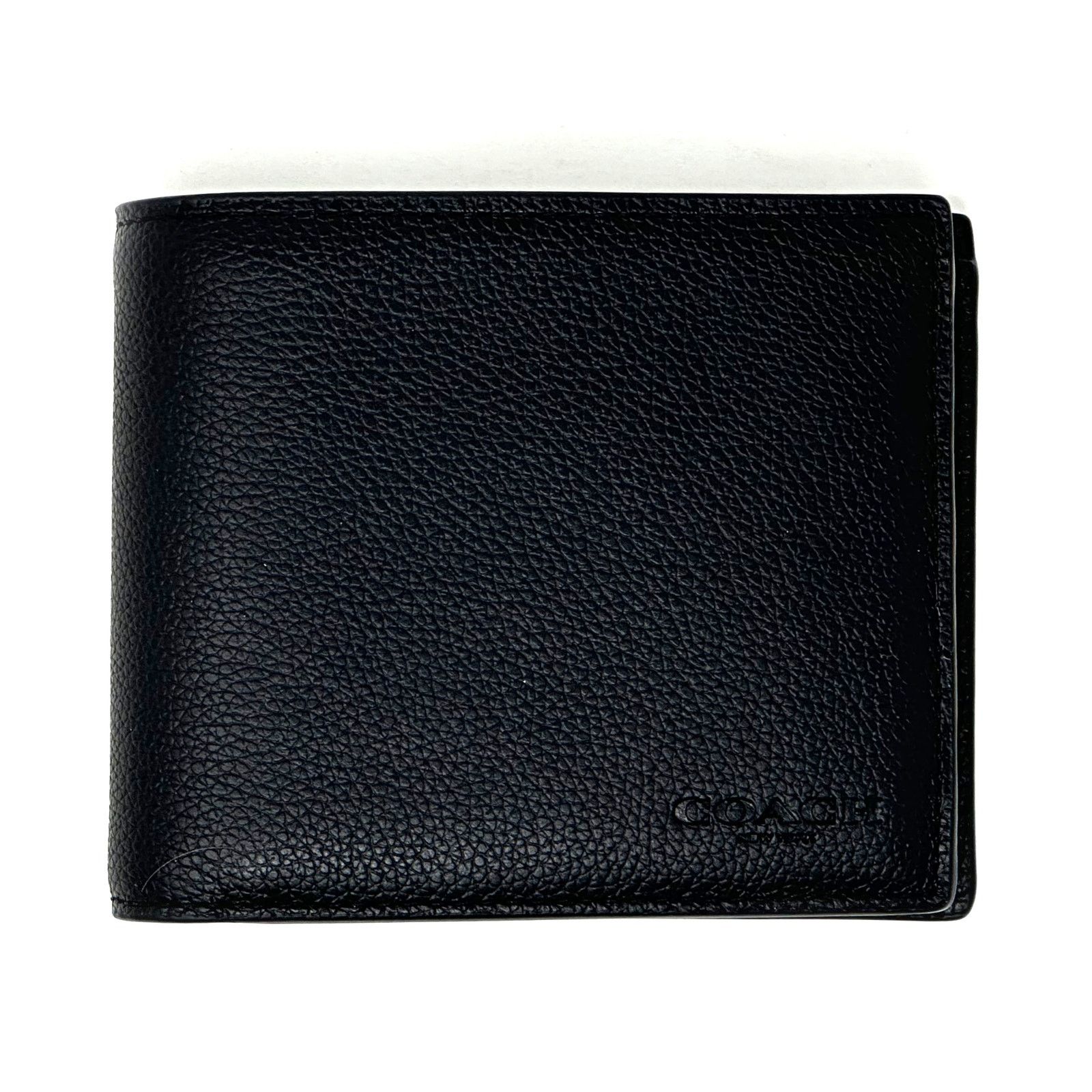 image of Coach 3 In 1 Wallet In Black Leather F74991 New With Tags, Men's