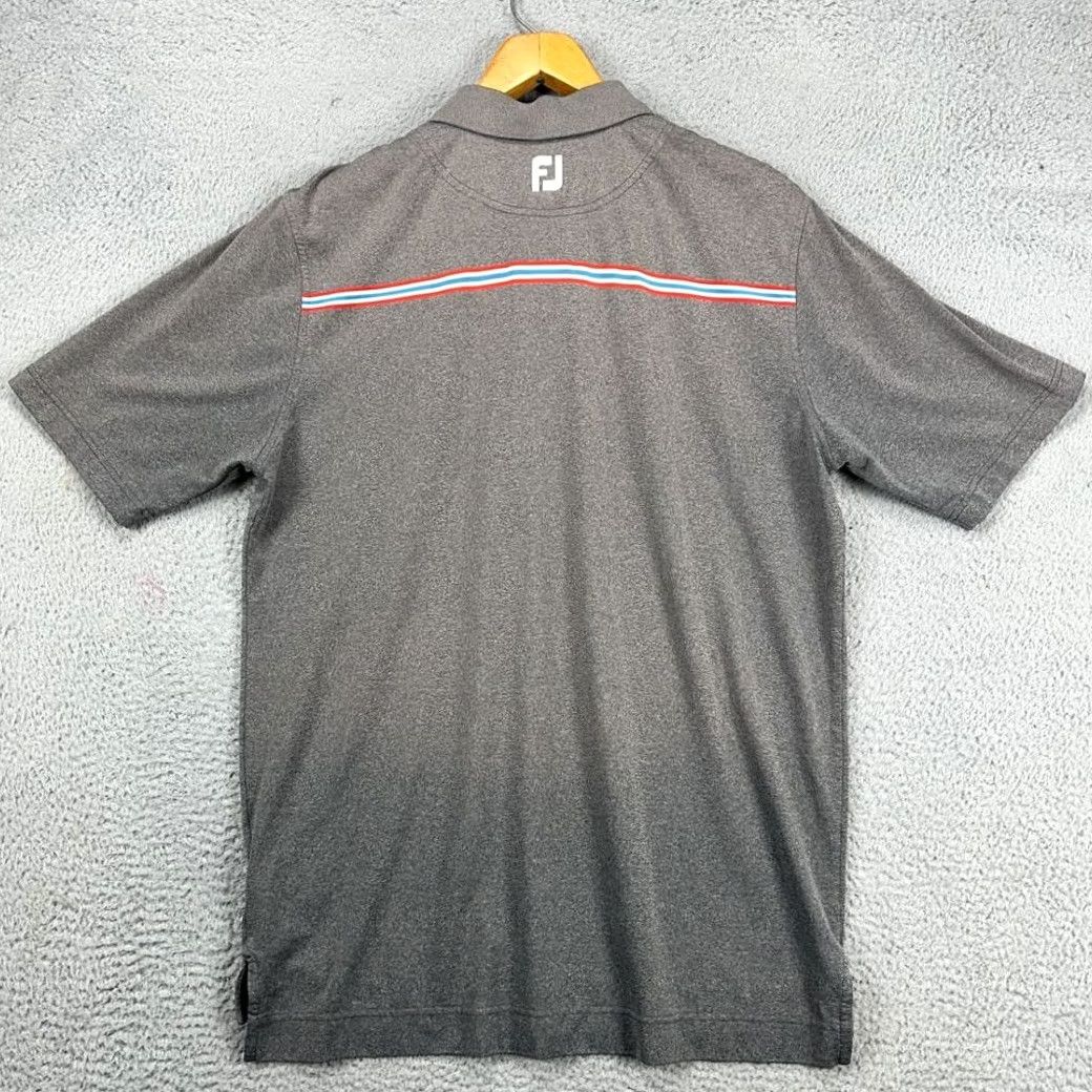 Footjoy FootJoy FJ Golf Polo Shirt Mens Large Grey Striped Athletic Fit Stretch Rugby Size US L / EU 52-54 / 3 - 3 Thumbnail