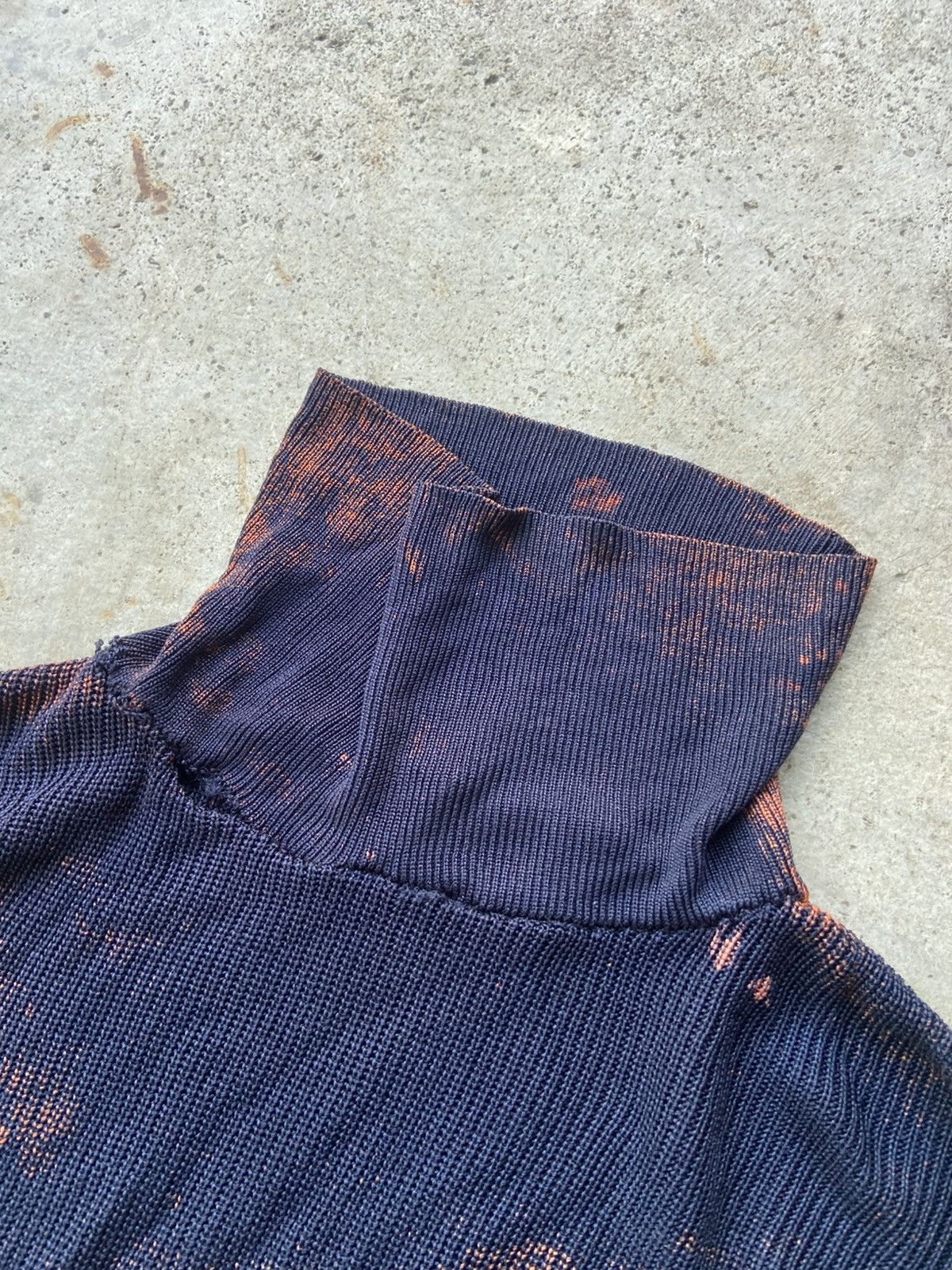 Comme des Garcons AW1991 Robe De Chambre Bleached Rayon Knit Turtleneck Size US M / EU 48-50 / 2 - 4 Thumbnail