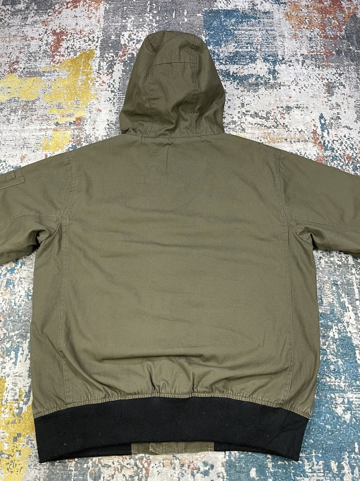 Japanese Brand ILLS Brown Canvas Camo Lining Hooded Bombers Size US L / EU 52-54 / 3 - 6 Thumbnail