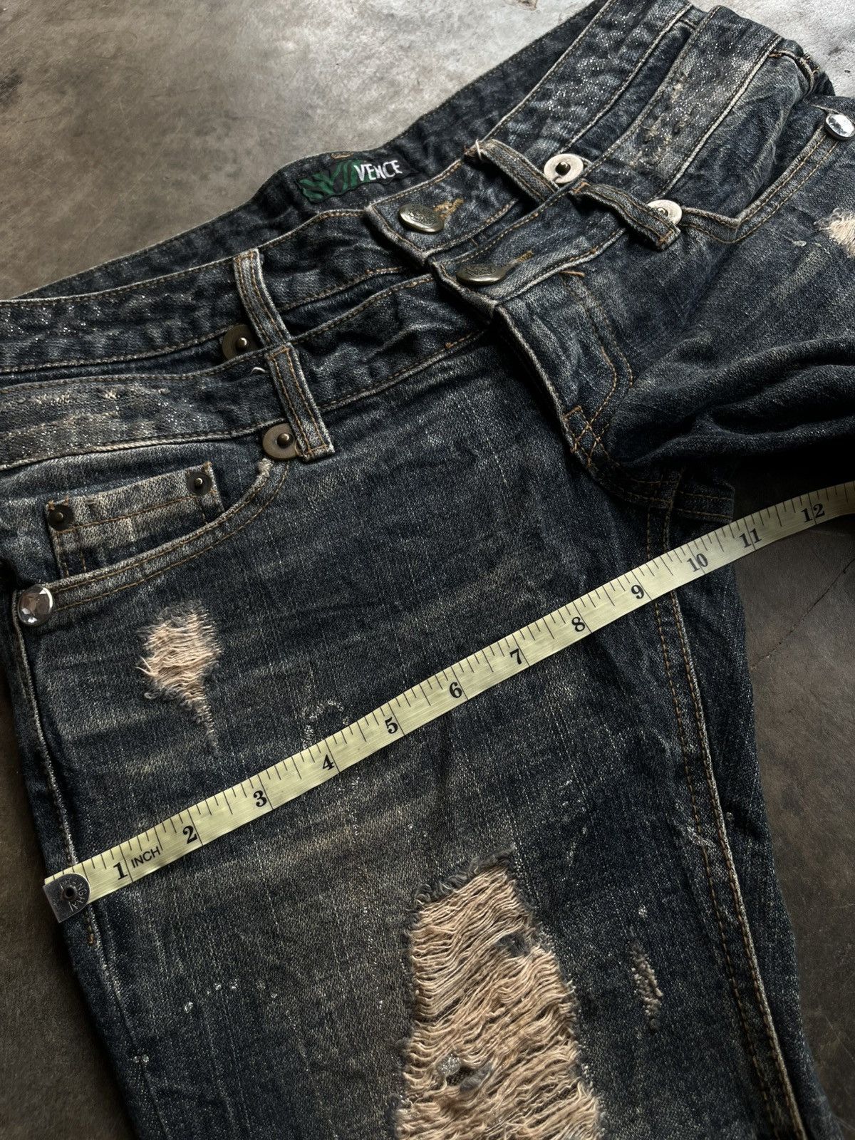 Isamu Katayama Backlash 2000s JAPANESE VENCE DISTRESSED FLARE BOOTCUT PANTS DENIM Size US 29 - 15 Thumbnail