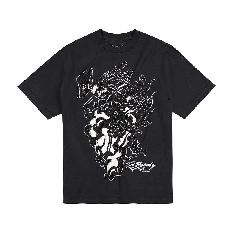 Ed Hardy × Ken Carson Ken Carson Ed Hardy Axe Skull Tee Size US M / EU 48-50 / 2 - 1 Thumbnail