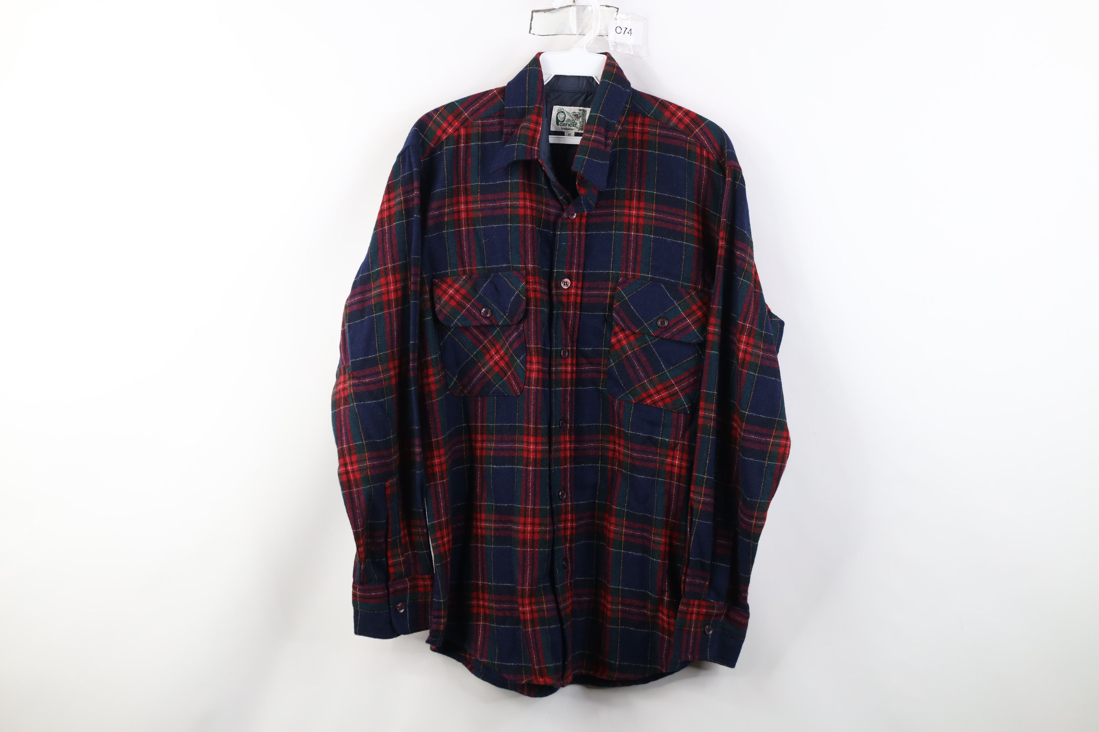 Vintage Vintage 70s Streetwear Knit Board Button Shirt Plaid Size US M / EU 48-50 / 2 - 1 Thumbnail