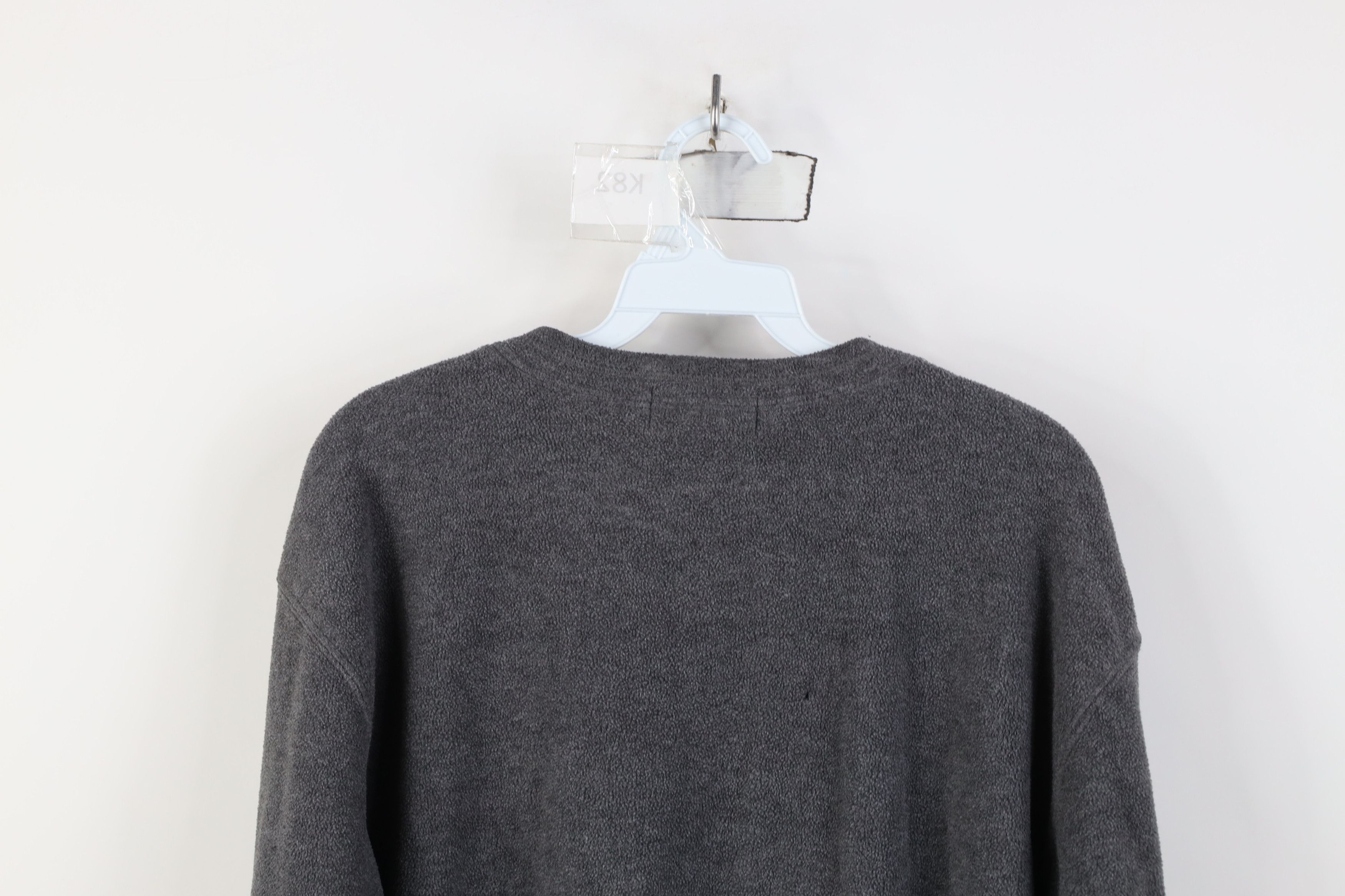 Gap Vintage 90s Y2K Gap Faded Blank V-Neck Fleece Sweater Gray Size US M / EU 48-50 / 2 - 11 Thumbnail