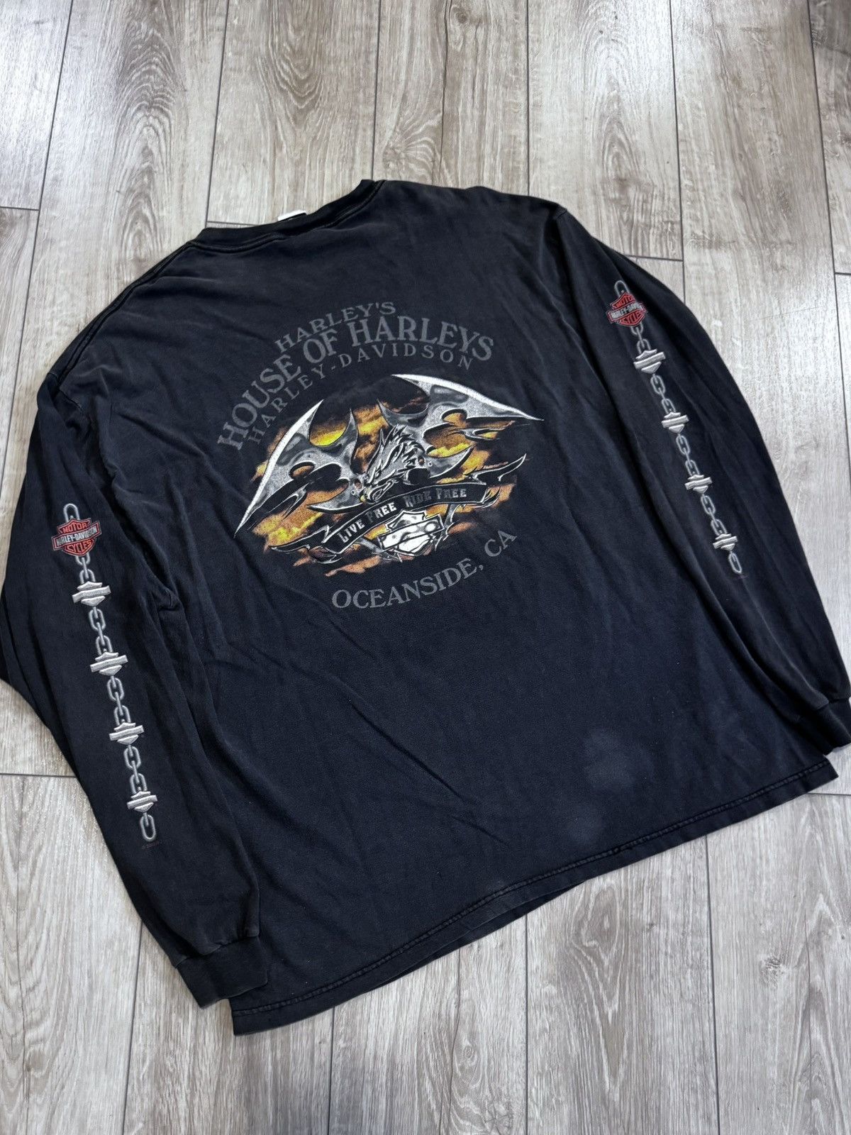 Harley Davidson Vintage Harley Biker long sleeve Size US XXL / EU 58 / 5 - 6 Thumbnail