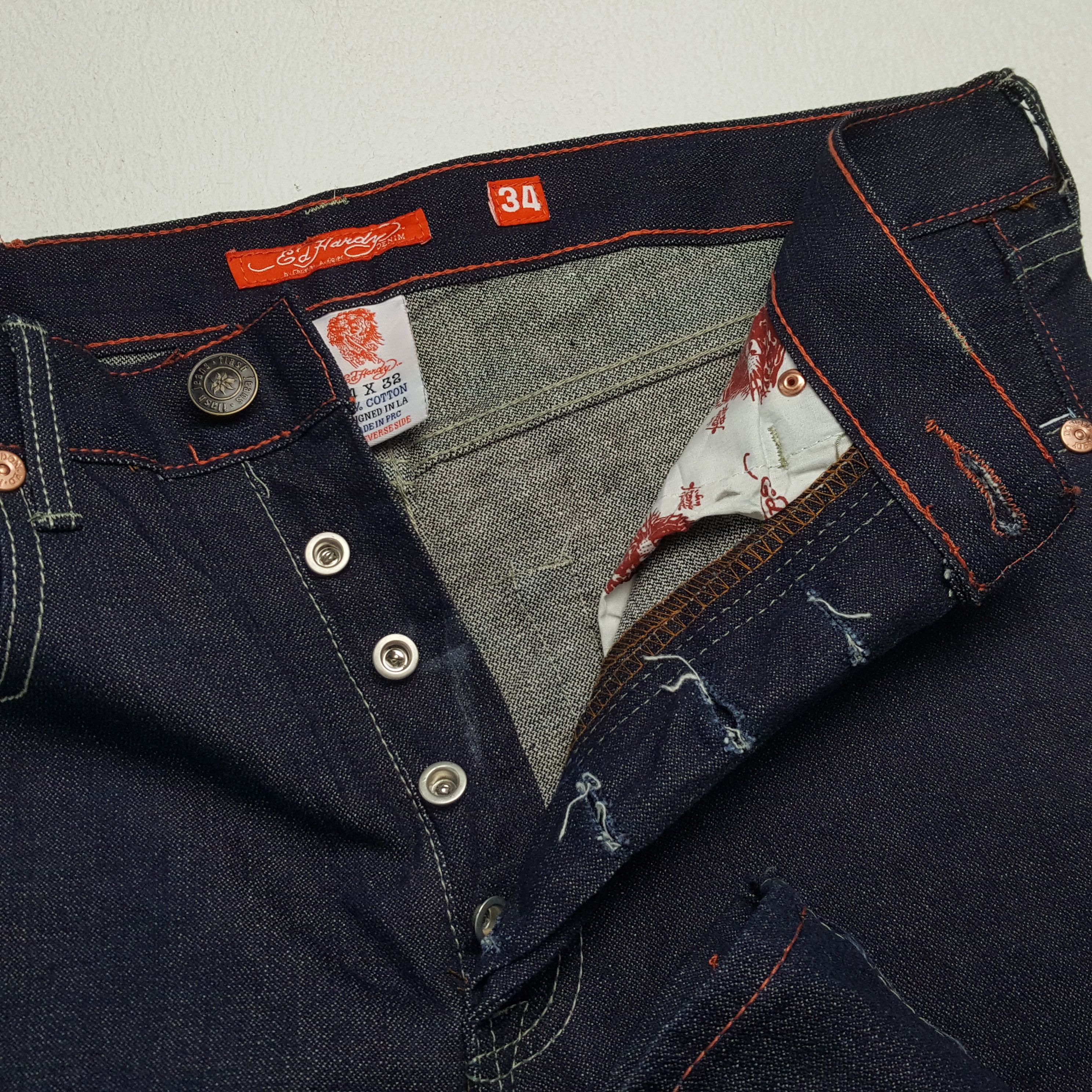 Christian Audigier × Ed Hardy × Vintage Vintage ED HARDY By Christian Audigier Designer Style Jeans Size US 36 / EU 52 - 12 Thumbnail