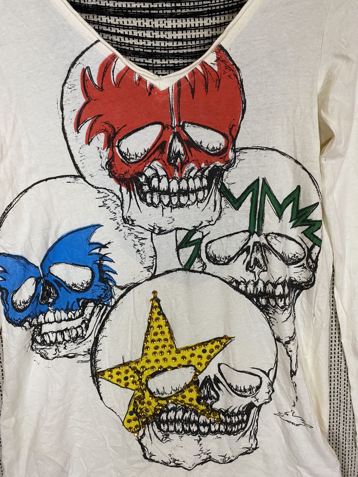 Japanese Brand ‼️GLAD NEWS LONGSLEEVE TSHIRT SKULLS‼️ Size M / US 6-8 / IT 42-44 - 3 Thumbnail