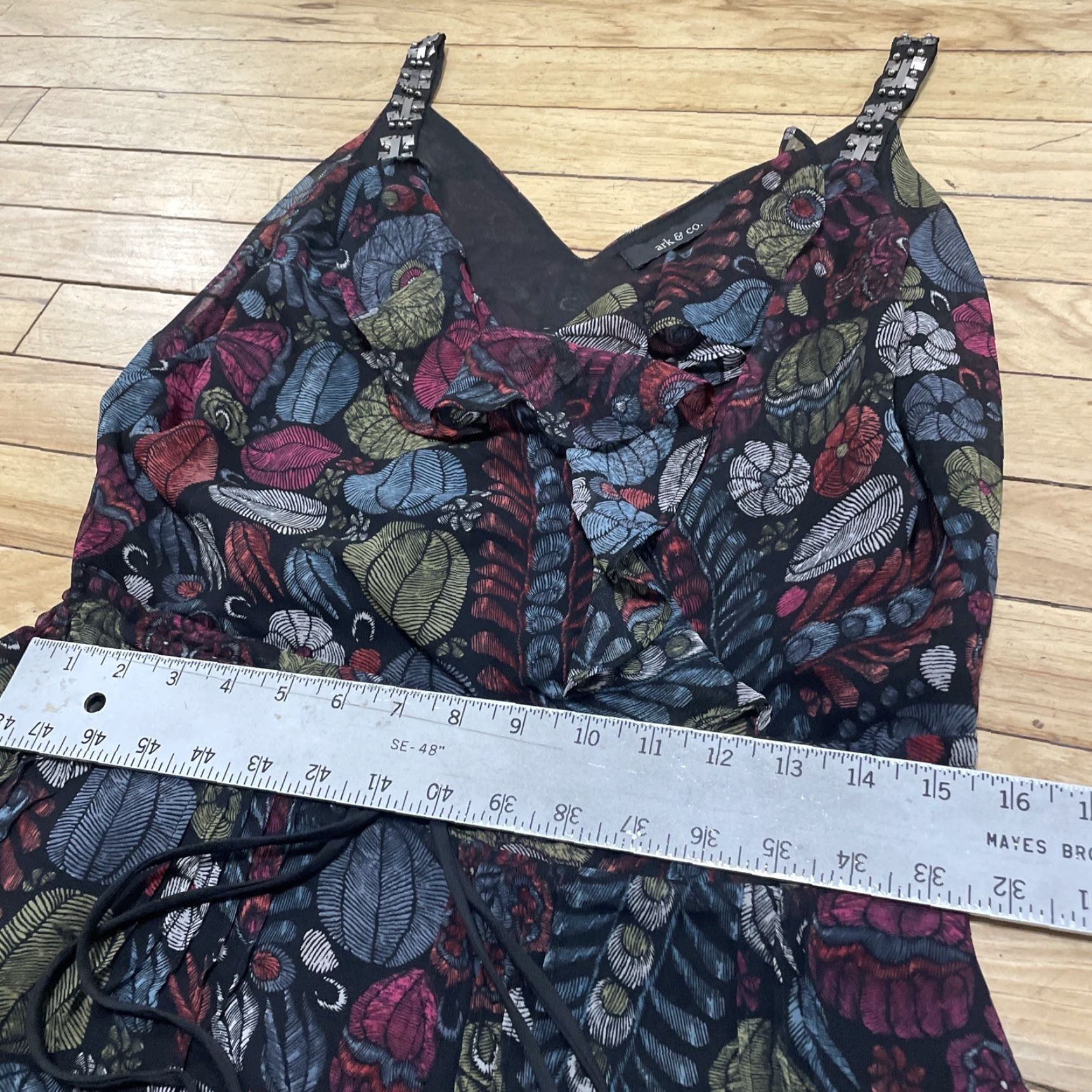 CO VINTAGE: No (skip) Ark & Co Mini Dress Women S y2k Cocktail Fairy Ruffle Floral Whimsy Size S / US 4 / IT 40 - 7 Thumbnail