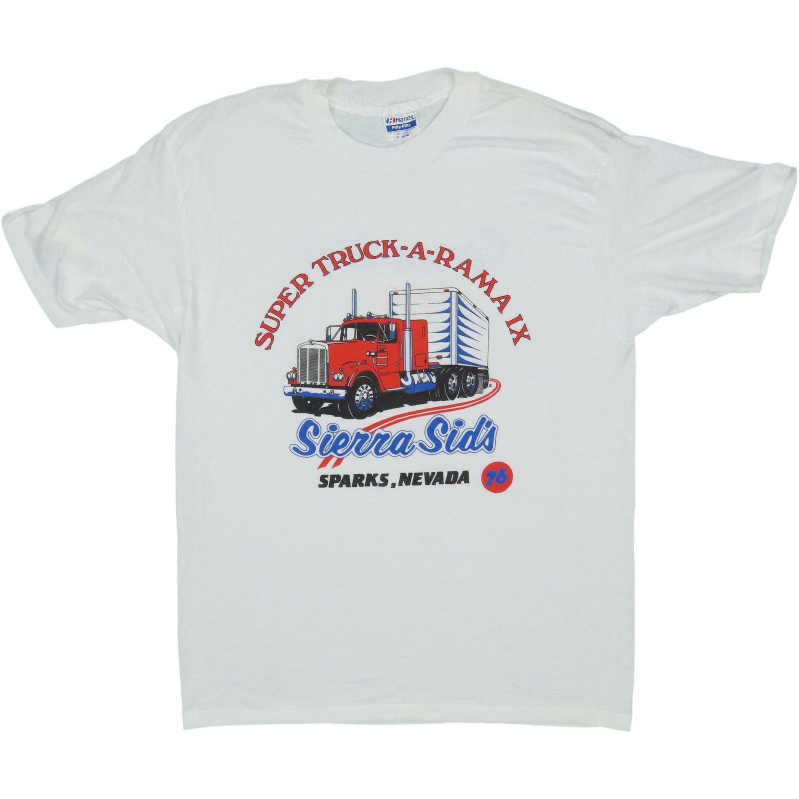 Hanes 90s Vintage Super Truck A Rama Sierra Sid's Sparks T Shirt Size US L / EU 52-54 / 3 - 1 Thumbnail
