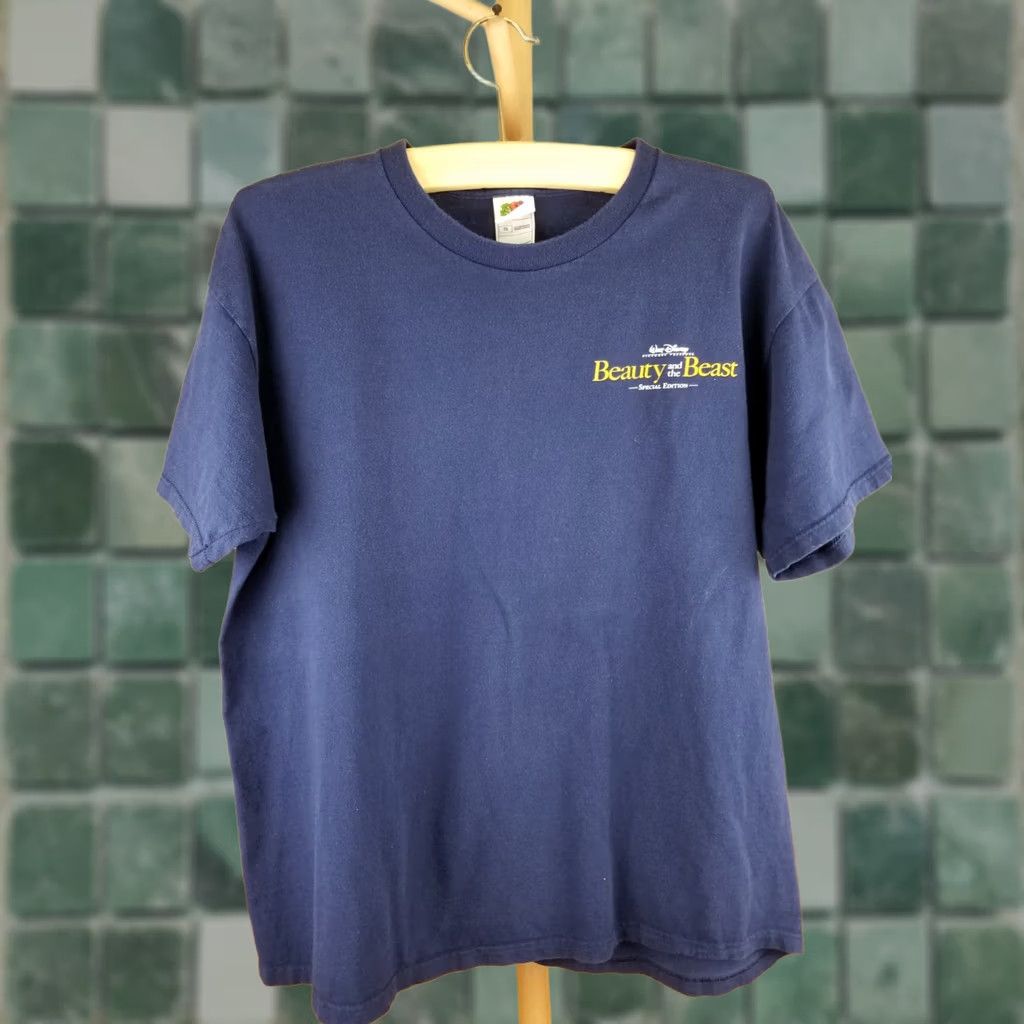 Vintage VINTAGE 90' BEAUTY AND BEAST MOVIE DVD SPECIAL EDITION NAVY COTTON T-SHIRT SZ XL Men Size US XL / EU 56 / 4 - 1 Thumbnail