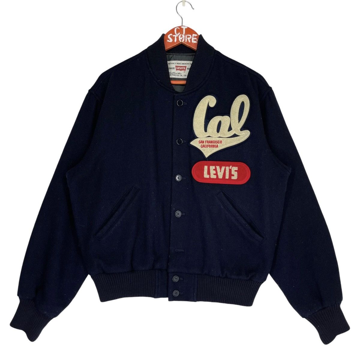 Levi's × Vintage 90s Levis Wool Varsity Jacket Size US M / EU 48-50 / 2 - 1 Thumbnail