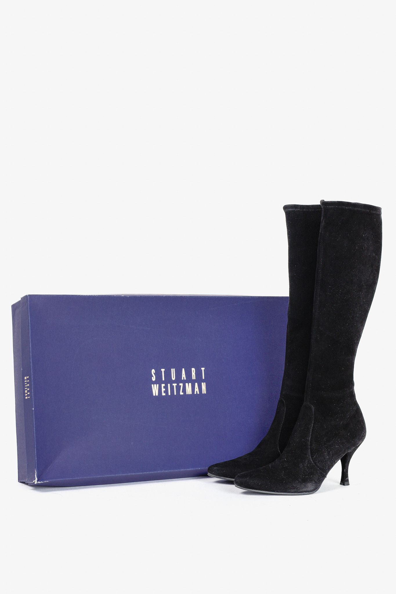 Stuart Weitzman Stuart Weitzman Giving Suede Pointed-Toe Knee-High Boots Size US 8 / IT 38 - 10 Thumbnail