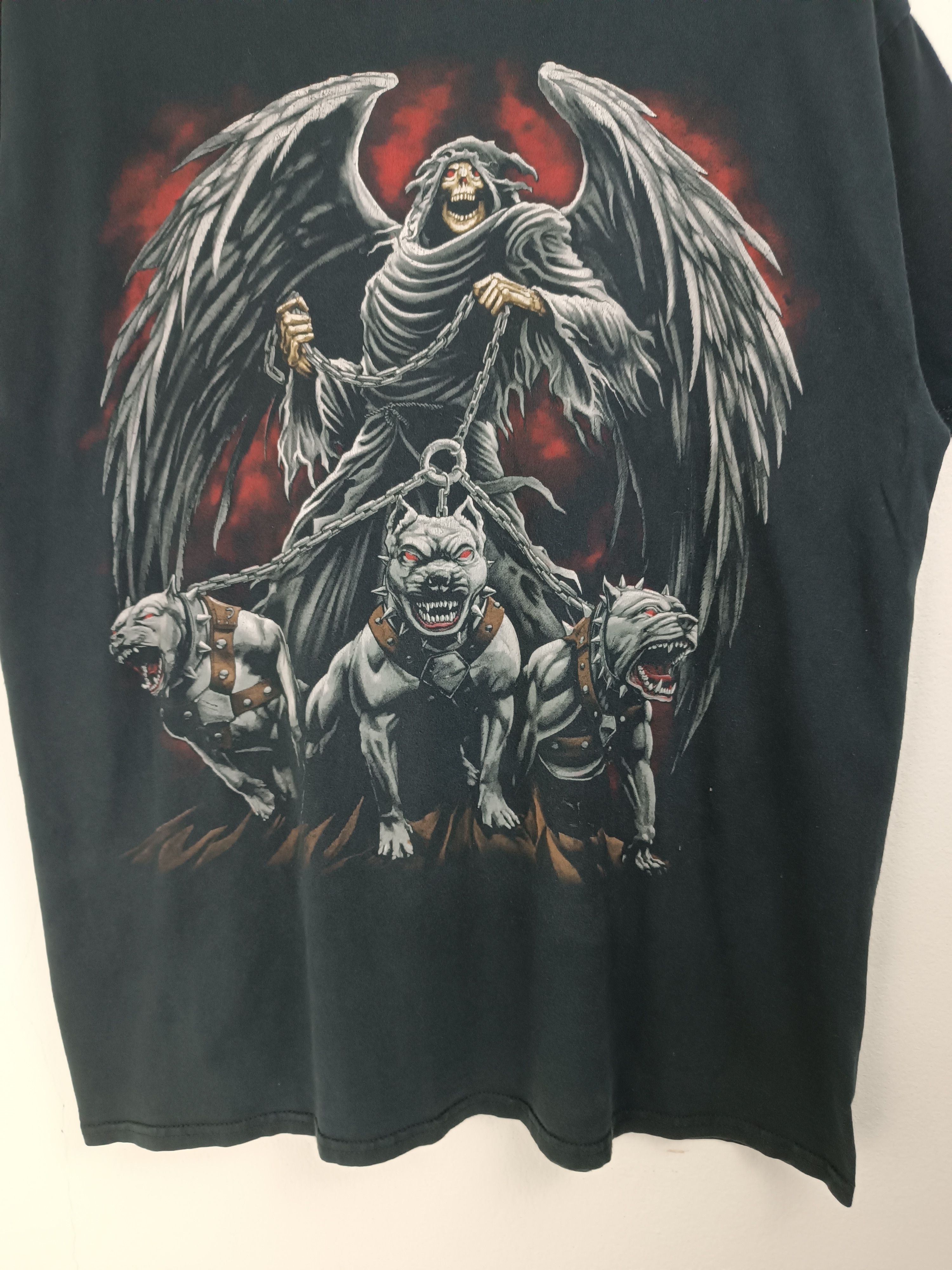 Affliction VINTAGE Y2K DARK ANGEL HELLHOUND REAPER SKULL AFFLICTION Size US L / EU 52-54 / 3 - 8 Thumbnail