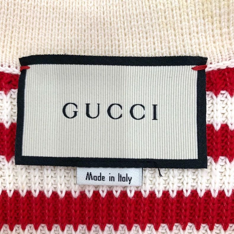 Gucci GucciRed cotton striped knitted short-sleeved dress 2503-Ne Size XS / US 0-2 / IT 36-38 - 6 Thumbnail