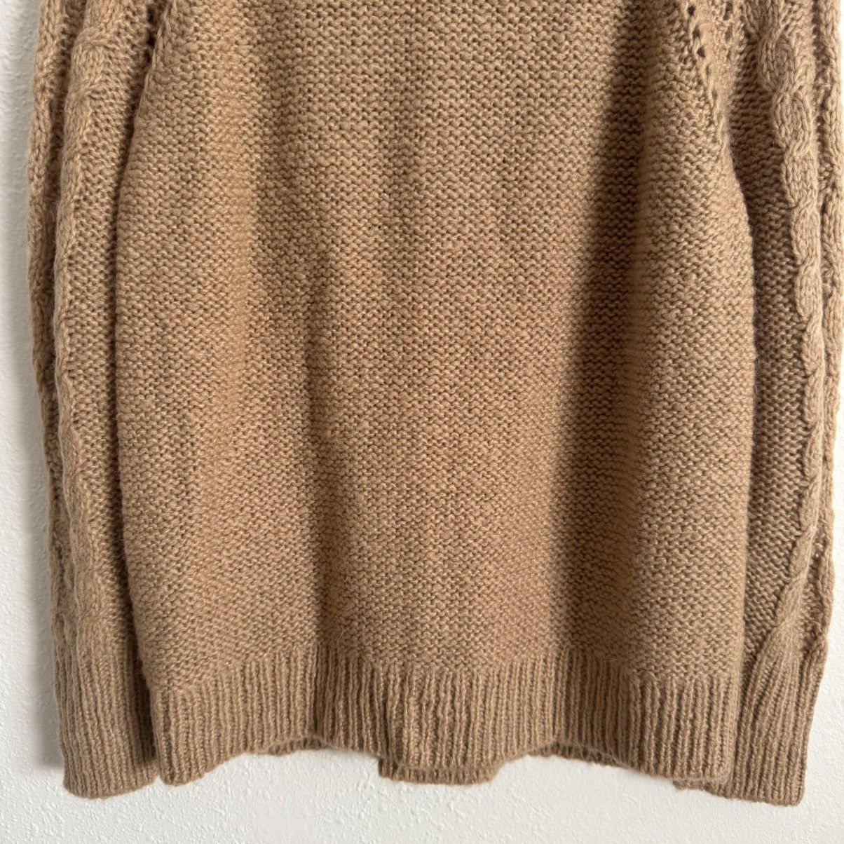 J.Crew J. CREW Brown Cable Knit Pointelle Popcorn Flowers Sweater Size S / US 4 / IT 40 - 12 Thumbnail