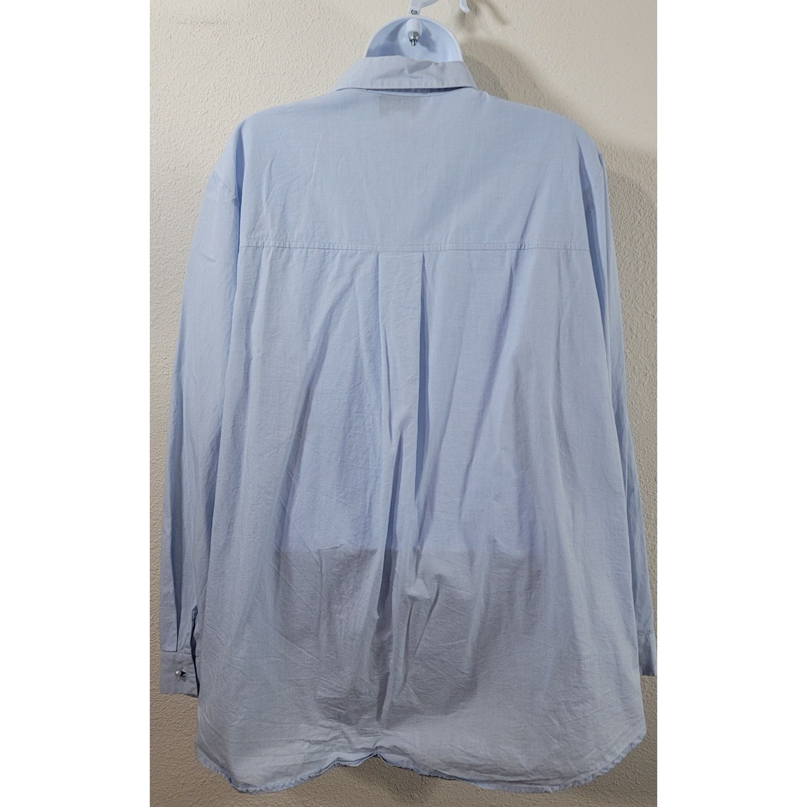 Other Peck&Peck Light Blue Pearl Button Up Top XL Pearls On Collar Size XL / US 12-14 / IT 48-50 - 3 Thumbnail