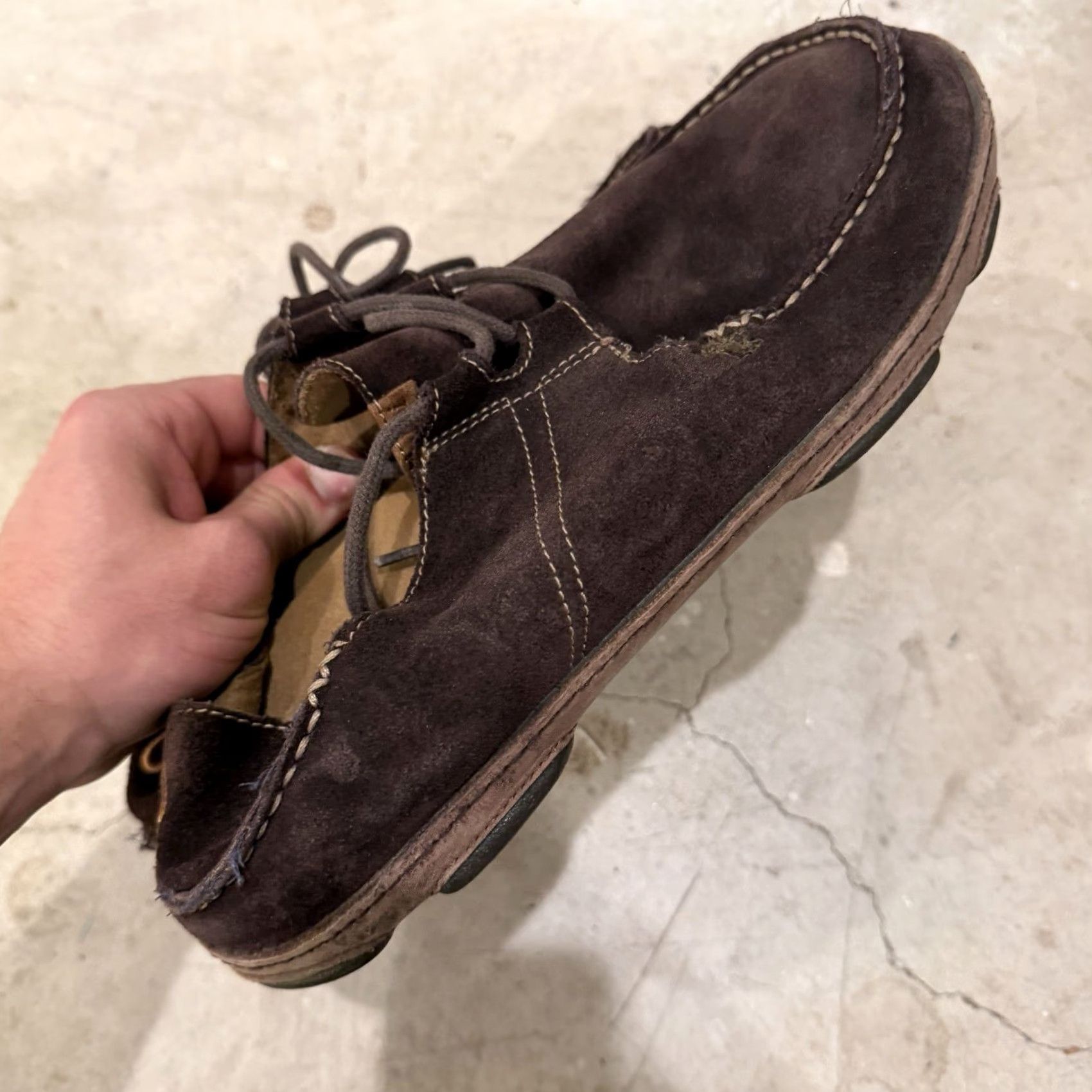 Olukai OluKai Ohana Lace Up Oxfords Mens 12 Brown Leather Slip On Comfort Sneakers Sneakers Mens 12 Brown Leather Slip On Comfort Shoes Size US 12 / EU 45 - 3 Thumbnail