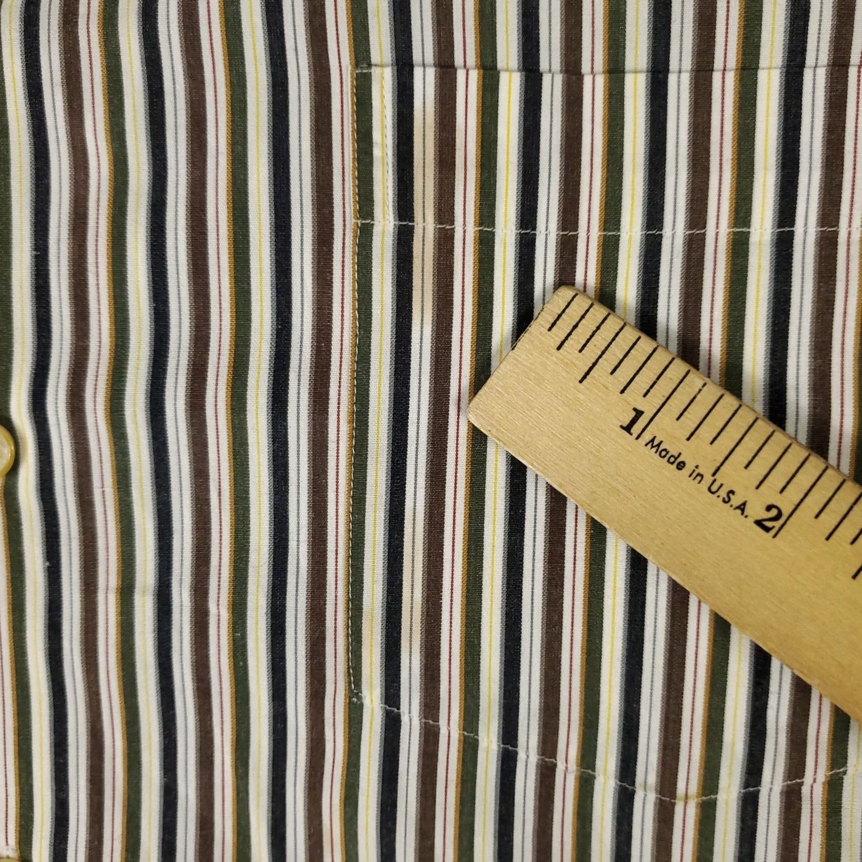 Vintage Haupt Shirt Mens Medium Beige Blue Striped Button-Up Long Sleeve Shirt Size US M / EU 48-50 / 2 - 3 Thumbnail