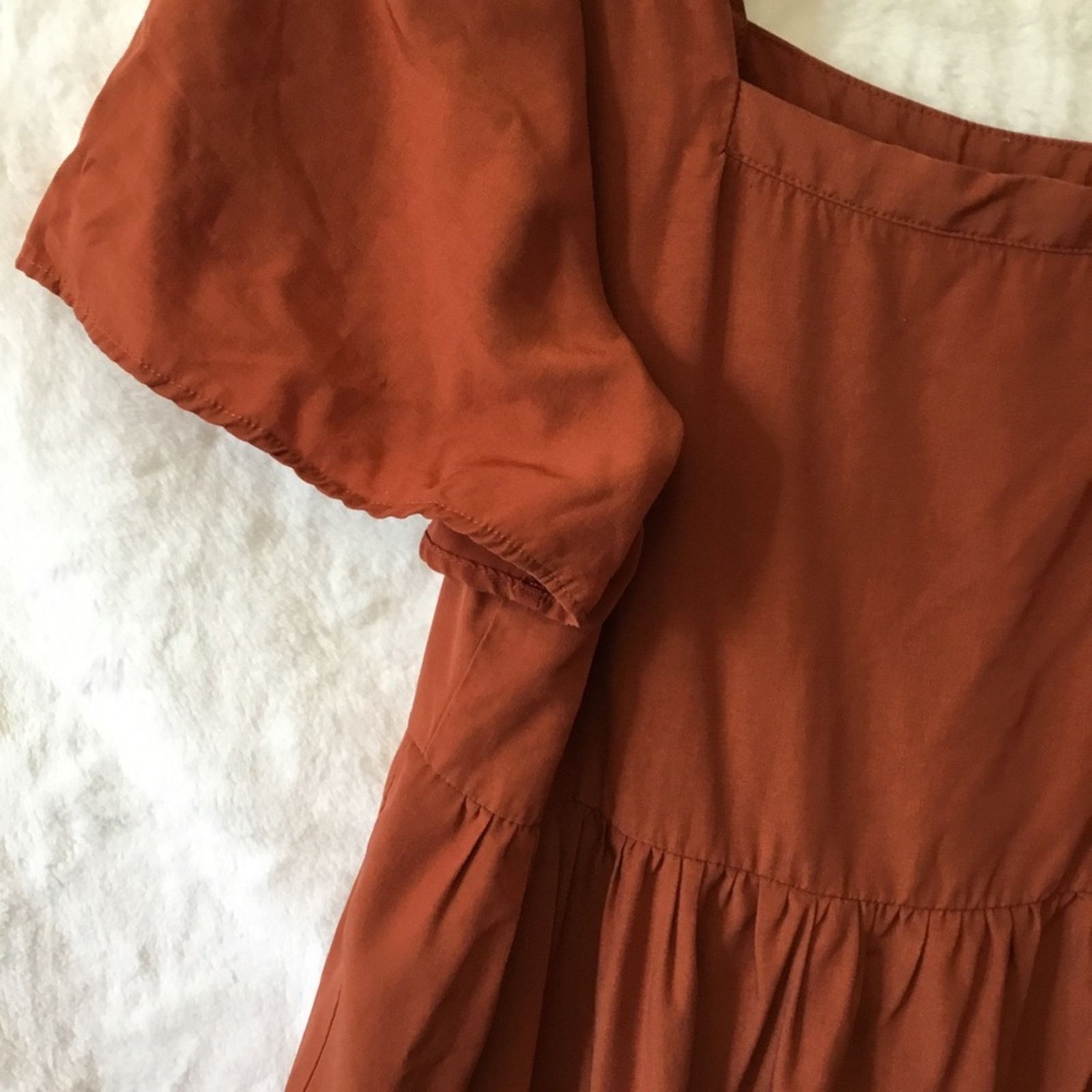 Other Altar'd State Orange Puff Short Sleeve Dress Size S / US 4 / IT 40 - 11 Thumbnail
