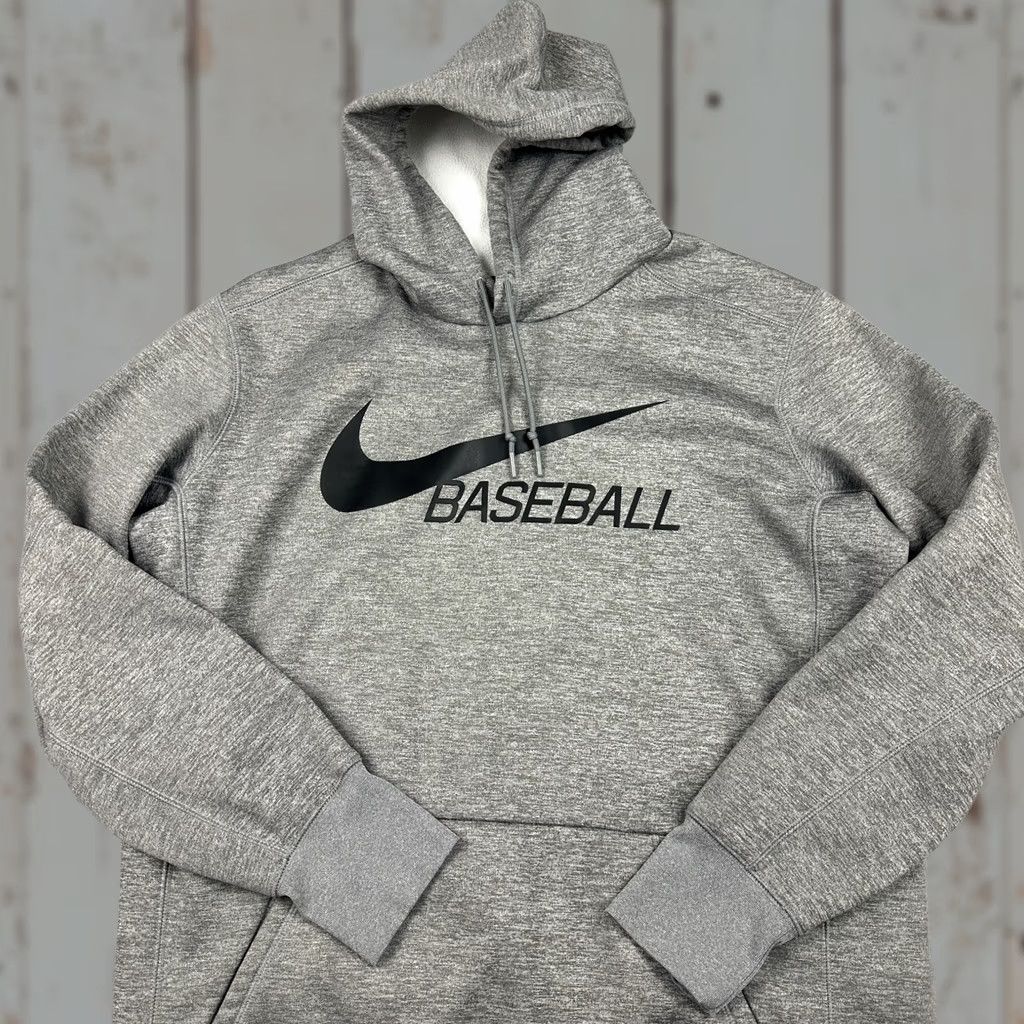 Nike Nike Hoodie Men XL Gray Dri-FIT Pullover Sweatshirt Baseball Backed by Logo Hooded Size US XL / EU 56 / 4 - 1 Thumbnail