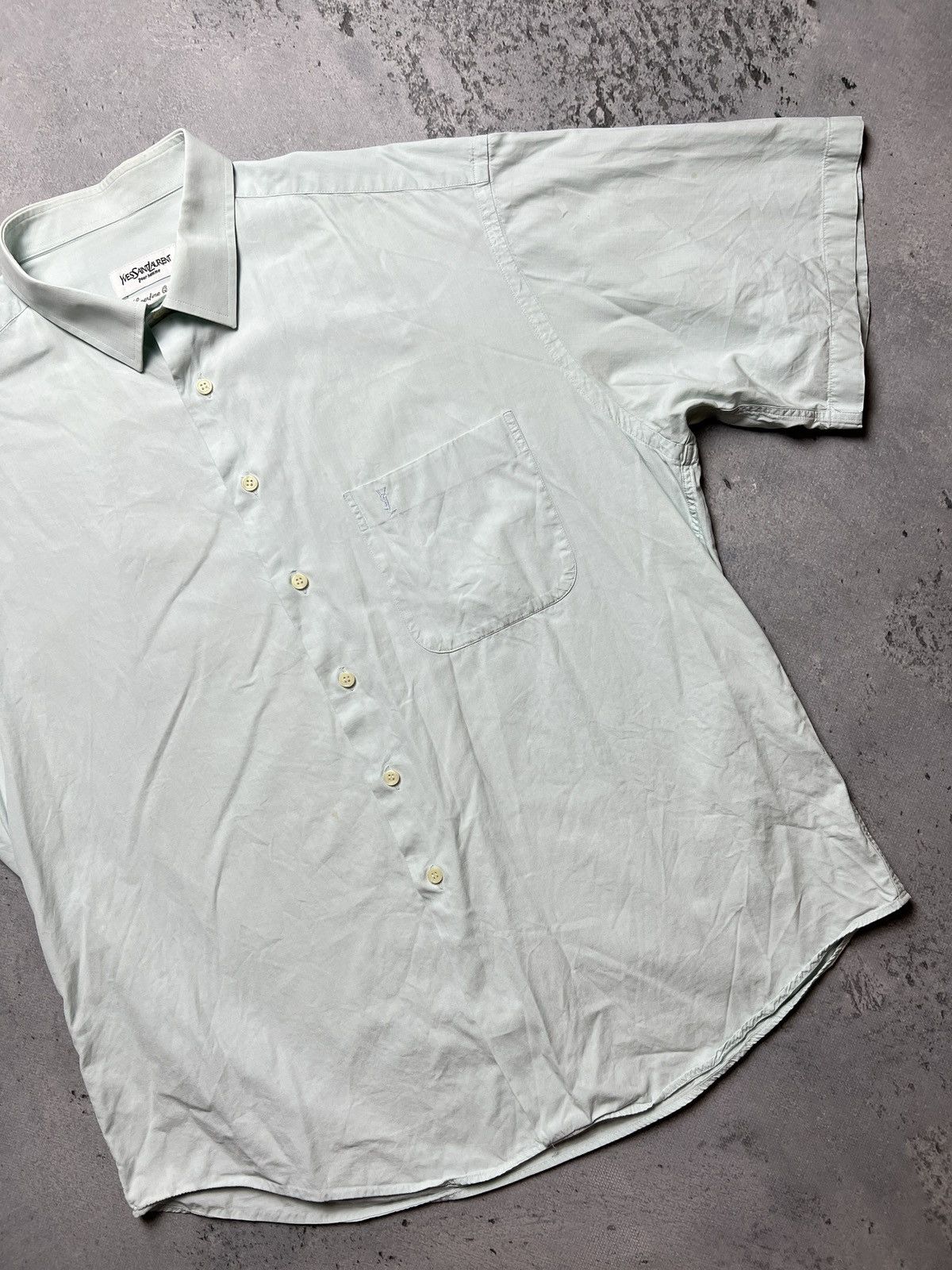 Yves Saint Laurent Lux YSL Shirt Cotton Yves Saint Laurent Summer Shirtsleeve Size US XXL / EU 58 / 5 - 4 Thumbnail