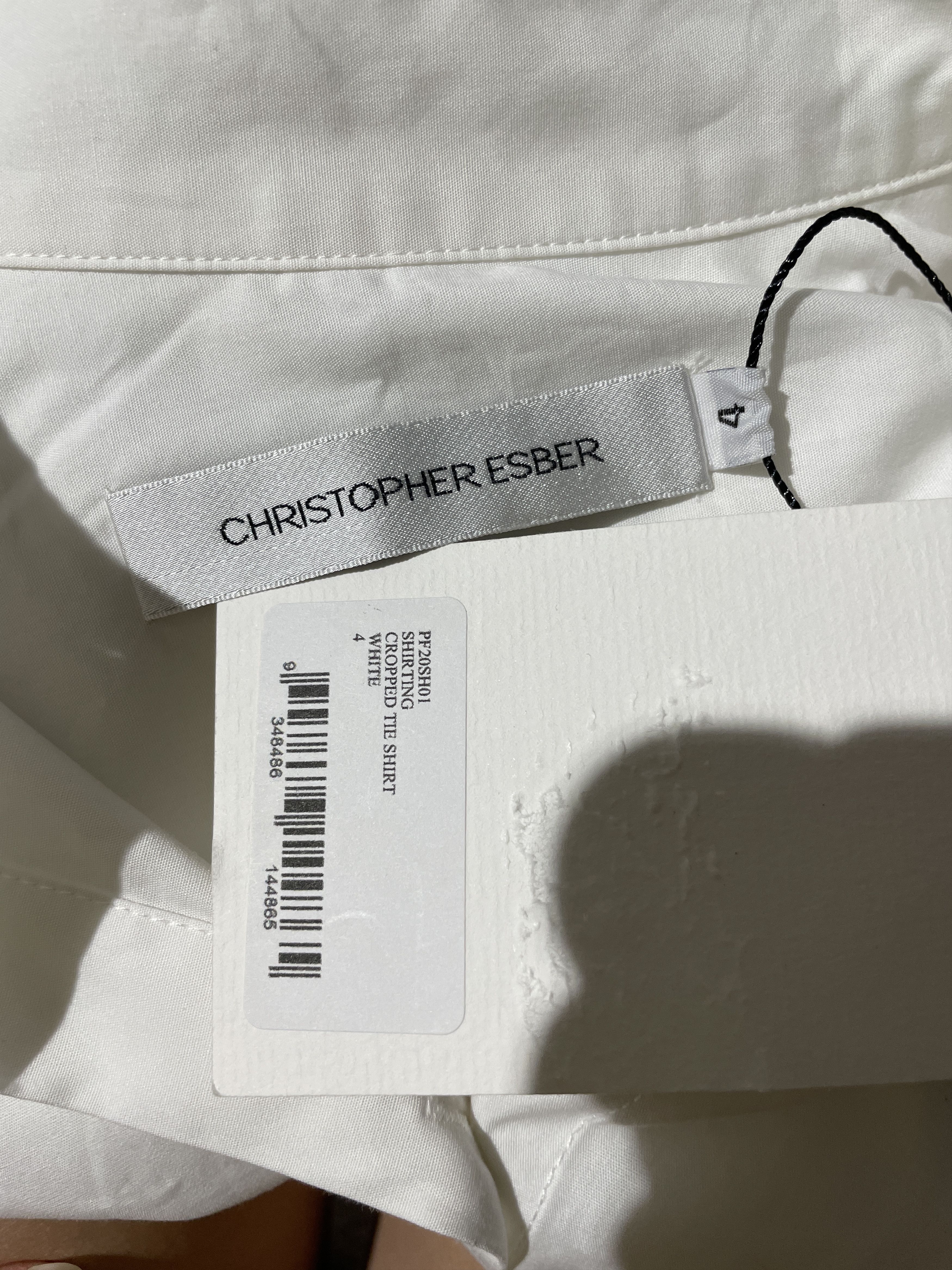 Christopher Esber Cropped Tie Shirt Size XS / US 0-2 / IT 36-38 - 4 Thumbnail