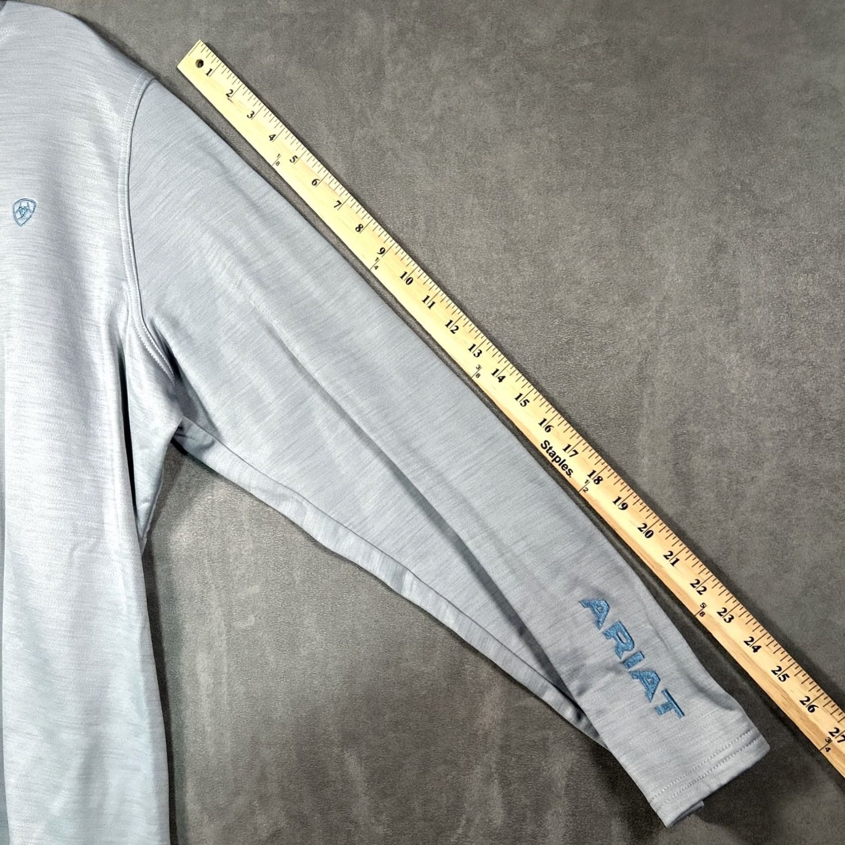 Ariat Ariat Tek Sweatshirt Mens XXL Gray Quarter Zip Pullover Performance Stretch Size US XXL / EU 58 / 5 - 7 Thumbnail