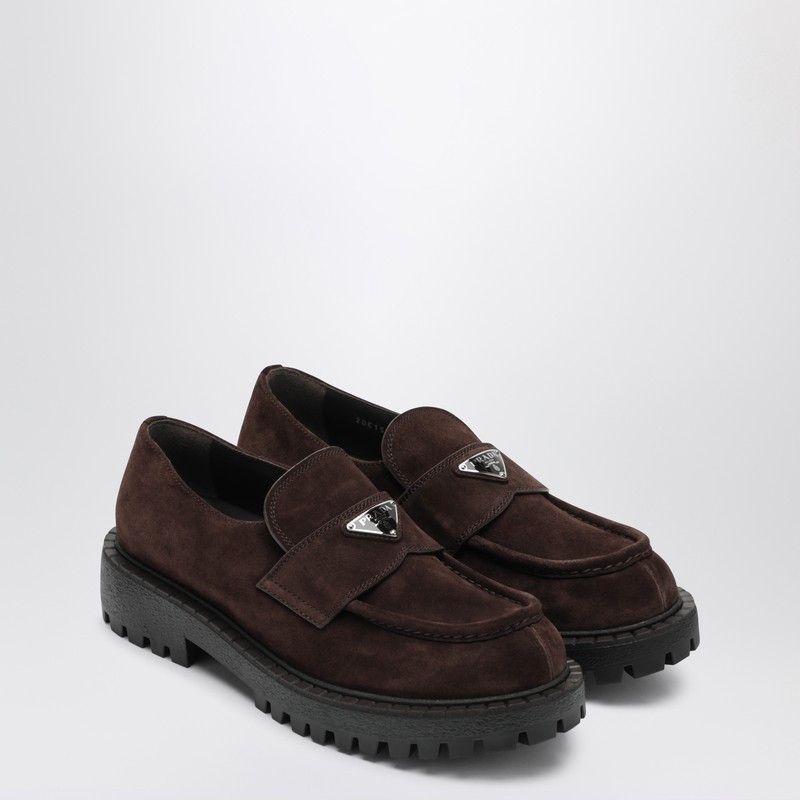 Prada Prada Brown Suede Leather Loafers Size US 8.5 / EU 41-42 - 1 Thumbnail