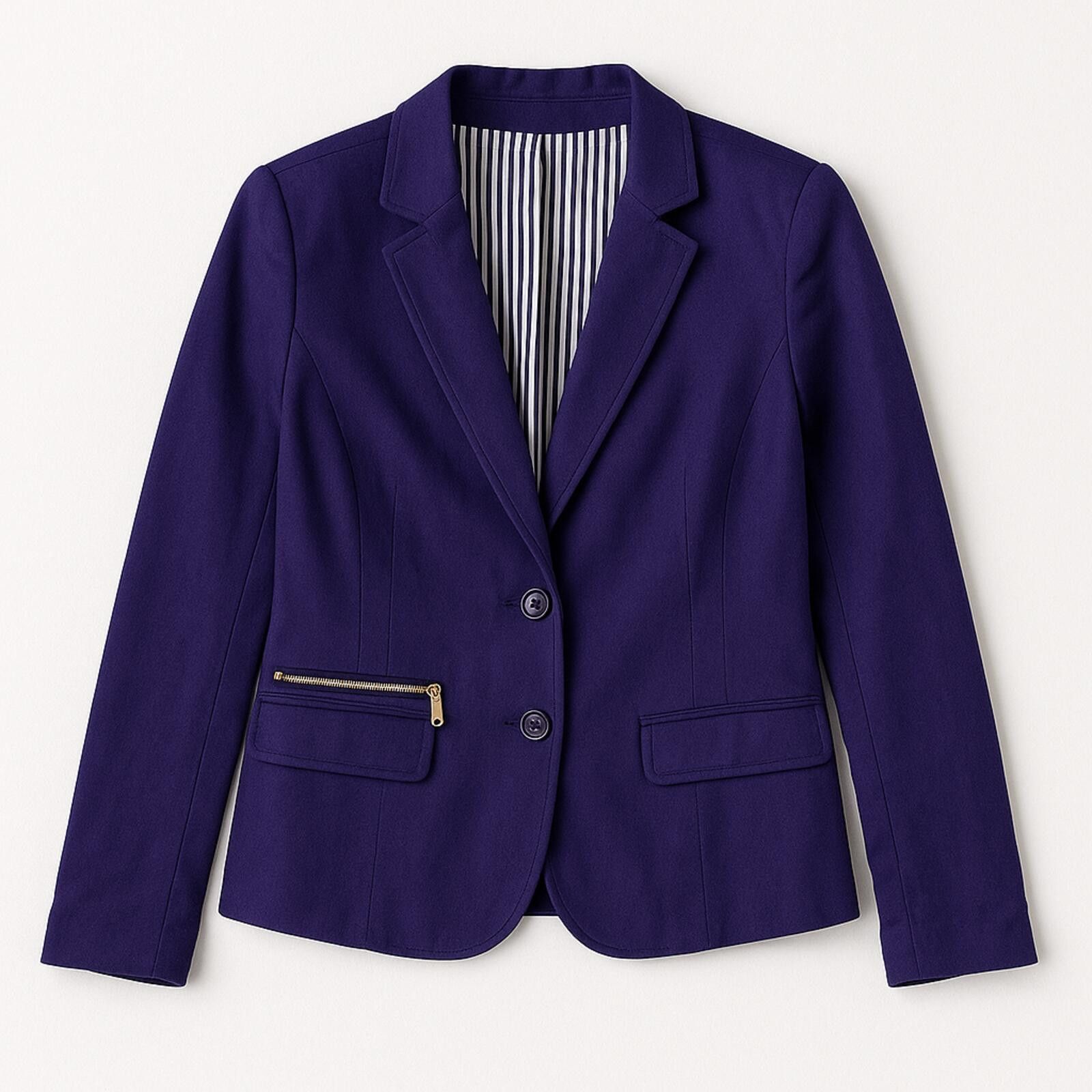 Chicos Chicos Dark Purple Solid Blazer Womens 1 Xsmall Size XS / US 0-2 / IT 36-38 - 1 Thumbnail