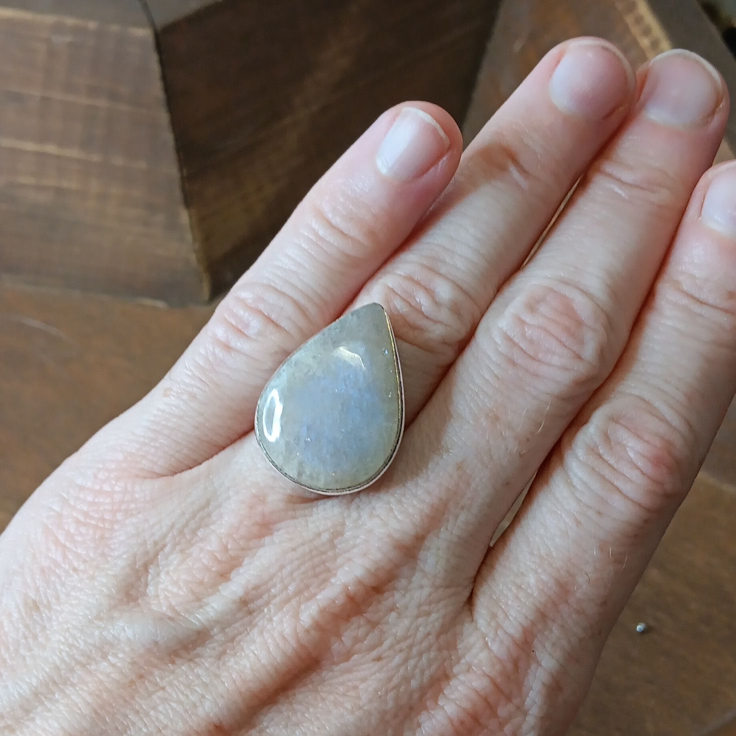 Other Sri Lankan Moonstone gemstone ring, sz 7 Size ONE SIZE - 3 Thumbnail