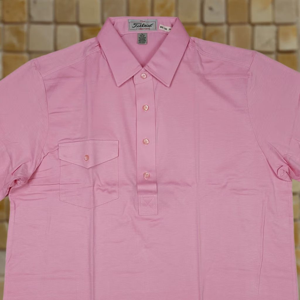 Titleist Titleist Golf Mens Size Large Pink Short Sleeve Collar Polo Shirt Pullover Japan Size US L / EU 52-54 / 3 - 1 Thumbnail