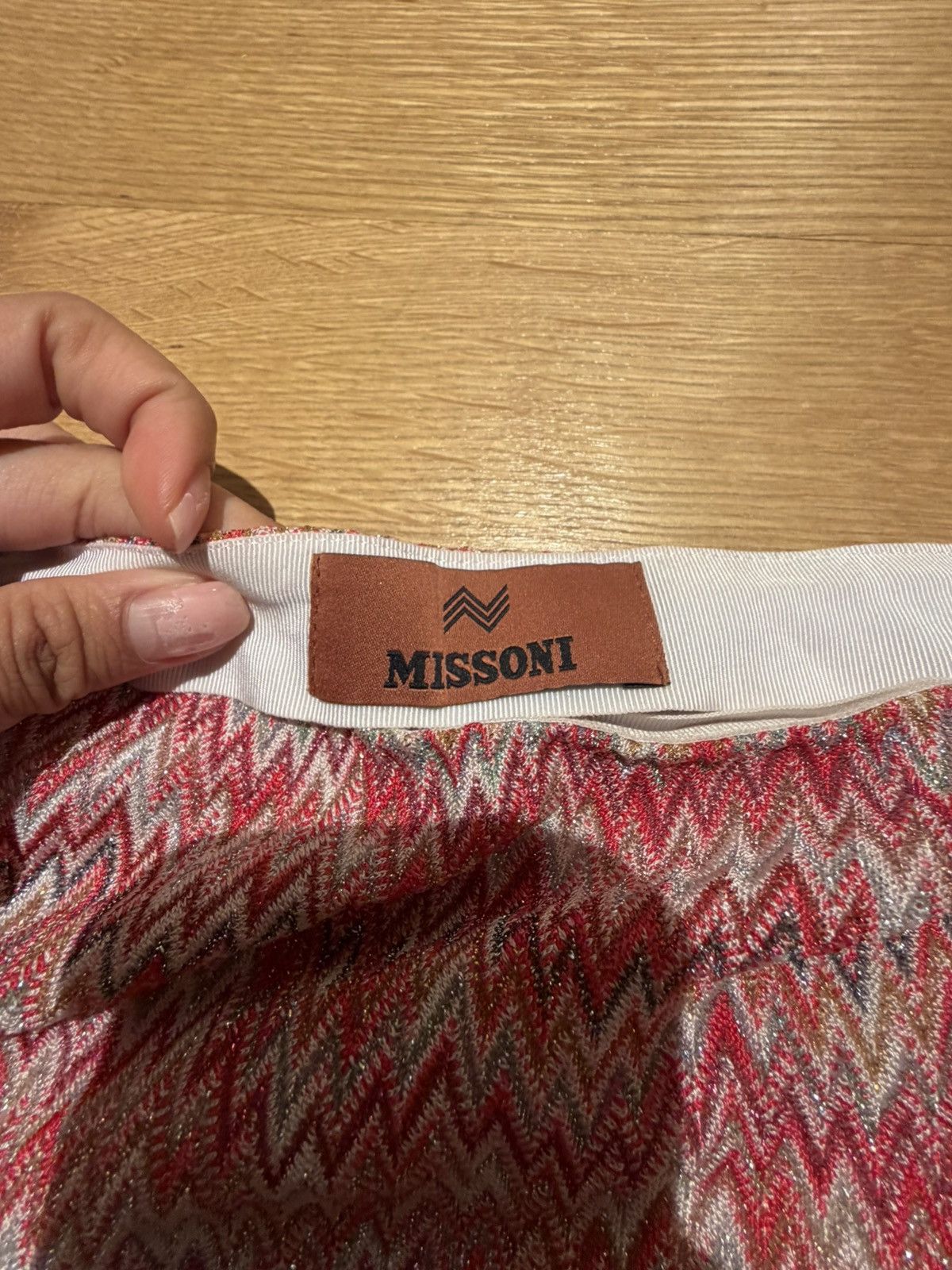 Missoni Missoni Pink Orange White Mini Skirt Size 28" / US 6 / IT 42 - 3 Thumbnail