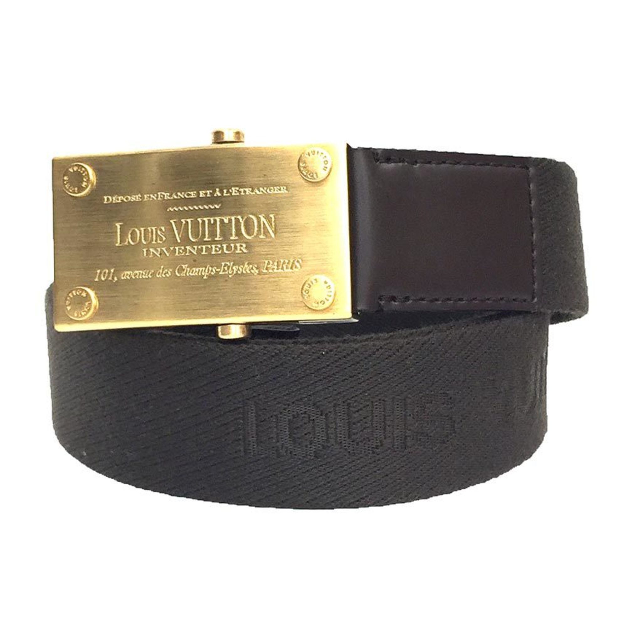 Louis Vuitton Santur Bengal Belt M9800 85/34 size Canvas Brown Gold aq9813 10009926
