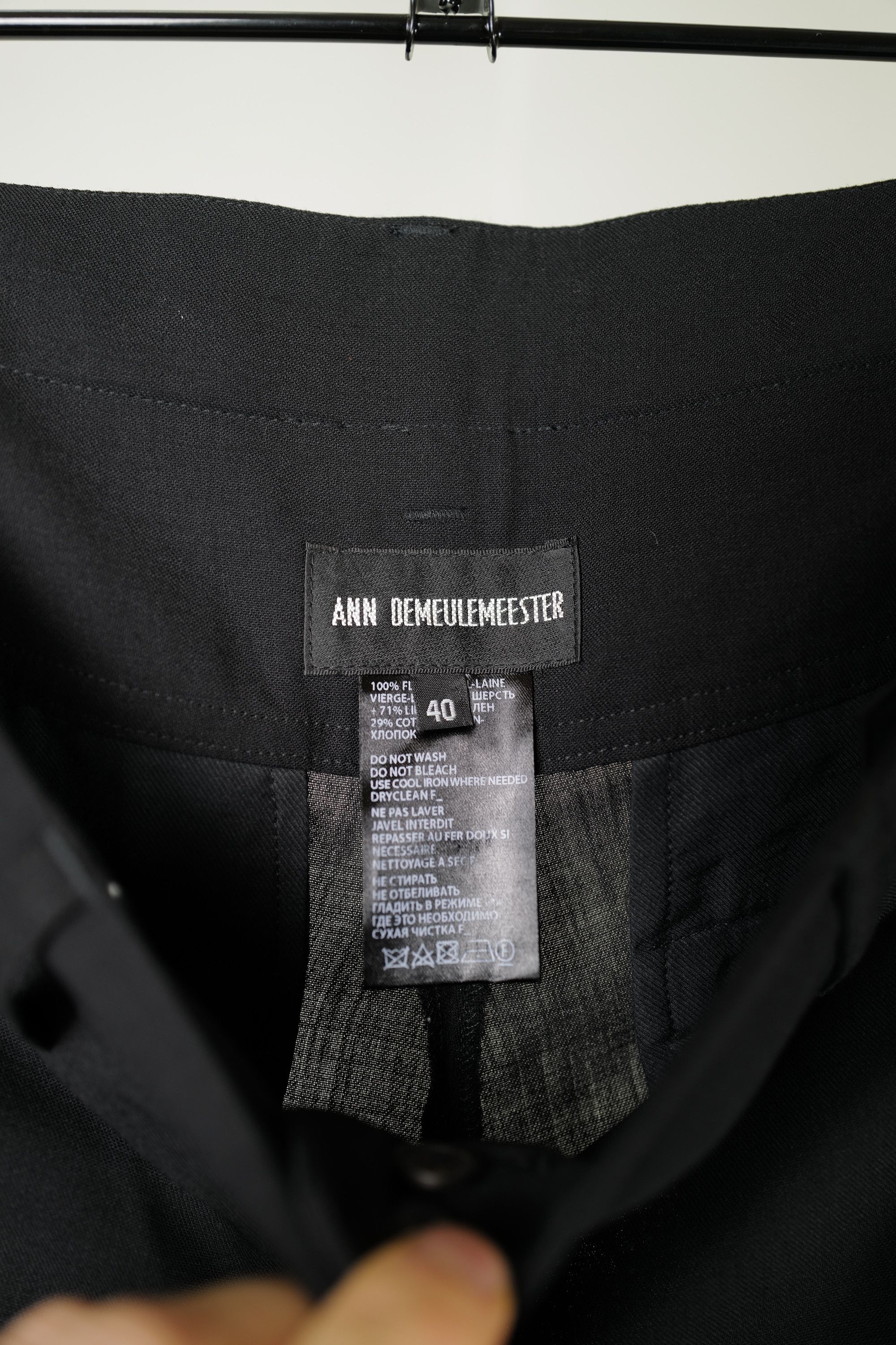 Ann Demeulemeester Ann Demeulemeester women’s black wool pants Size 27" / US 4 / IT 40 - 17 Thumbnail