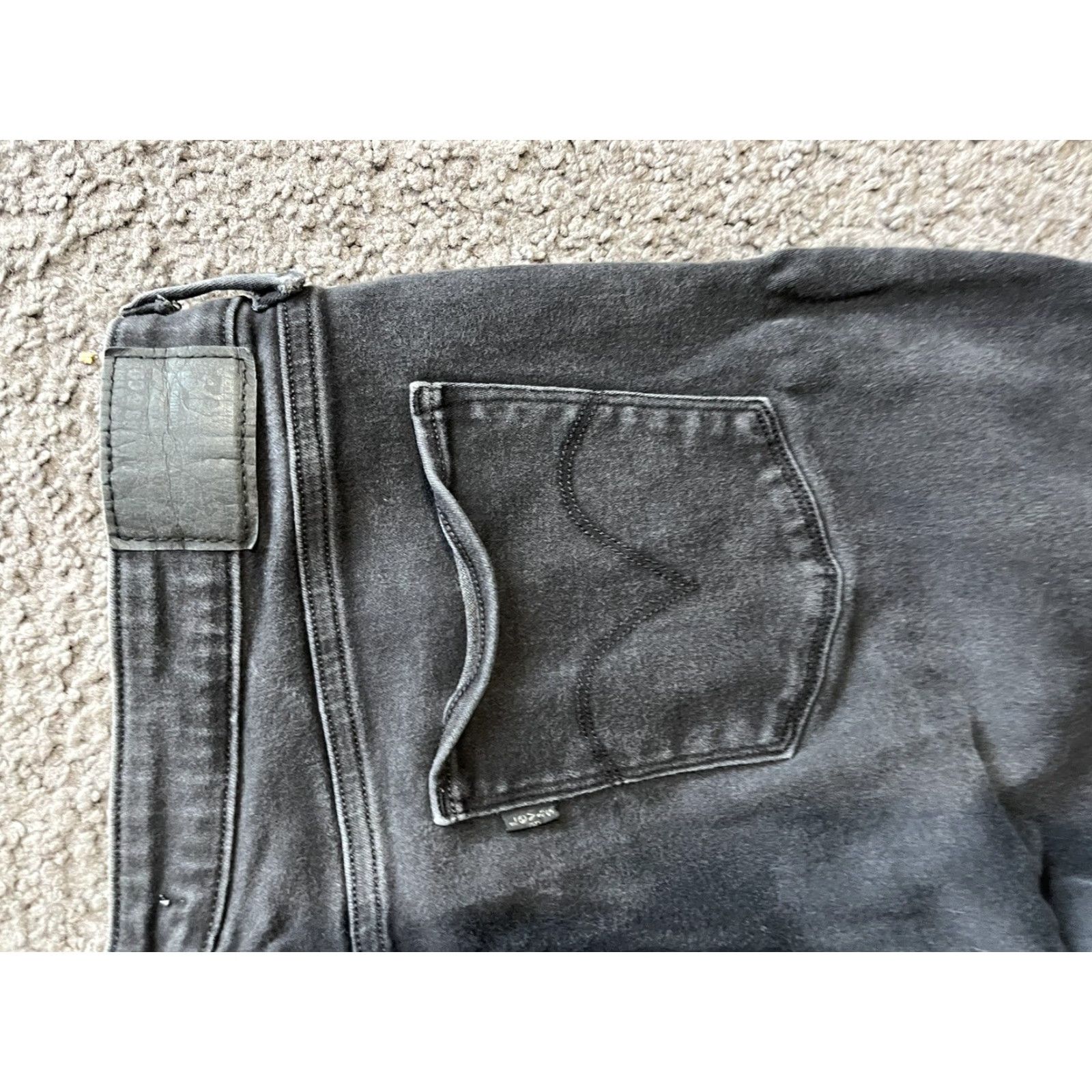 Levi's LEVI'S Mid Rise Skinny Light Wash Black Denim Jeans Women's 16 Regular Inseam 30 Black Cotton Blend Denim Size 38" / US 16 / IT 52 - 5 Thumbnail