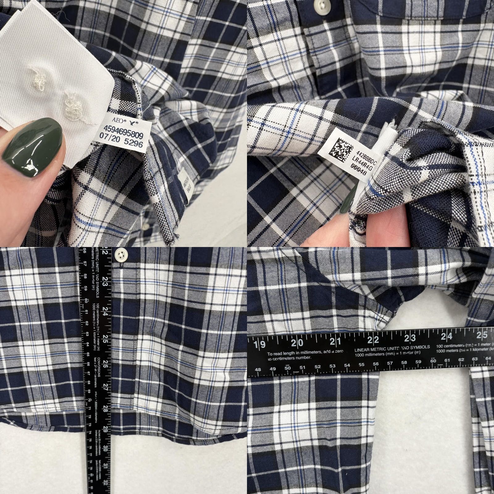 American Eagle Outfitters American Eagle Outfitters Shirt Mens Medium Plaid Blue White Classic Button-Down Casual Size US M / EU 48-50 / 2 - 8 Thumbnail