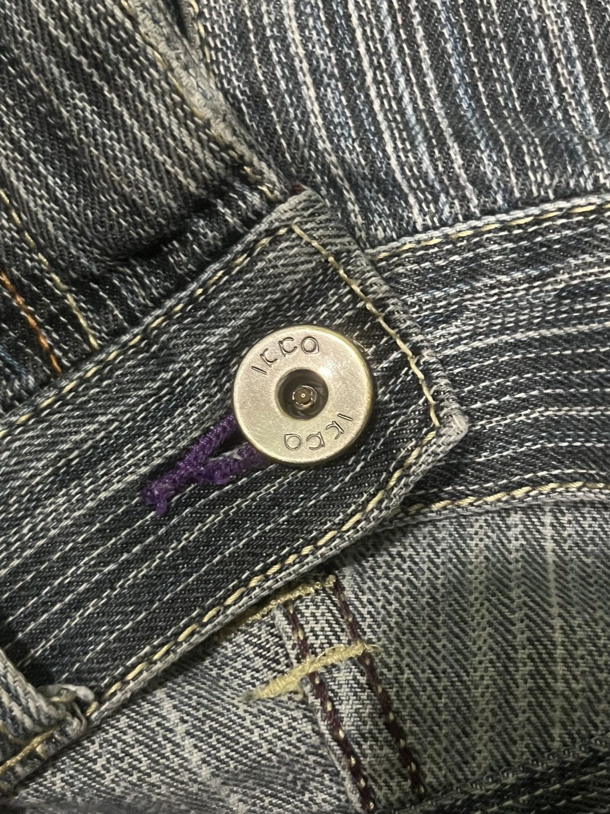 If Six Was Nine ⚡️Flare⚡️Vintage Japanese Brand Ikka Button Fly Flare Jeans Size US 34 / EU 50 - 7 Thumbnail