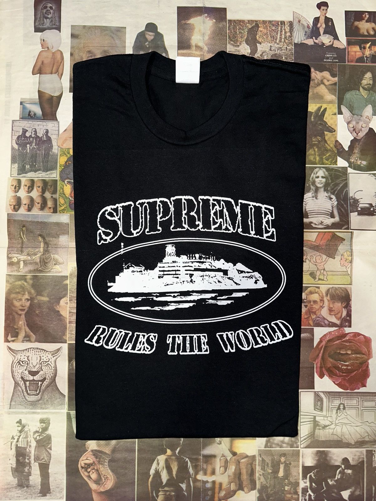 Supreme Supreme X Corteiz Rules The World Tee Fw23 Black Grailed 5328