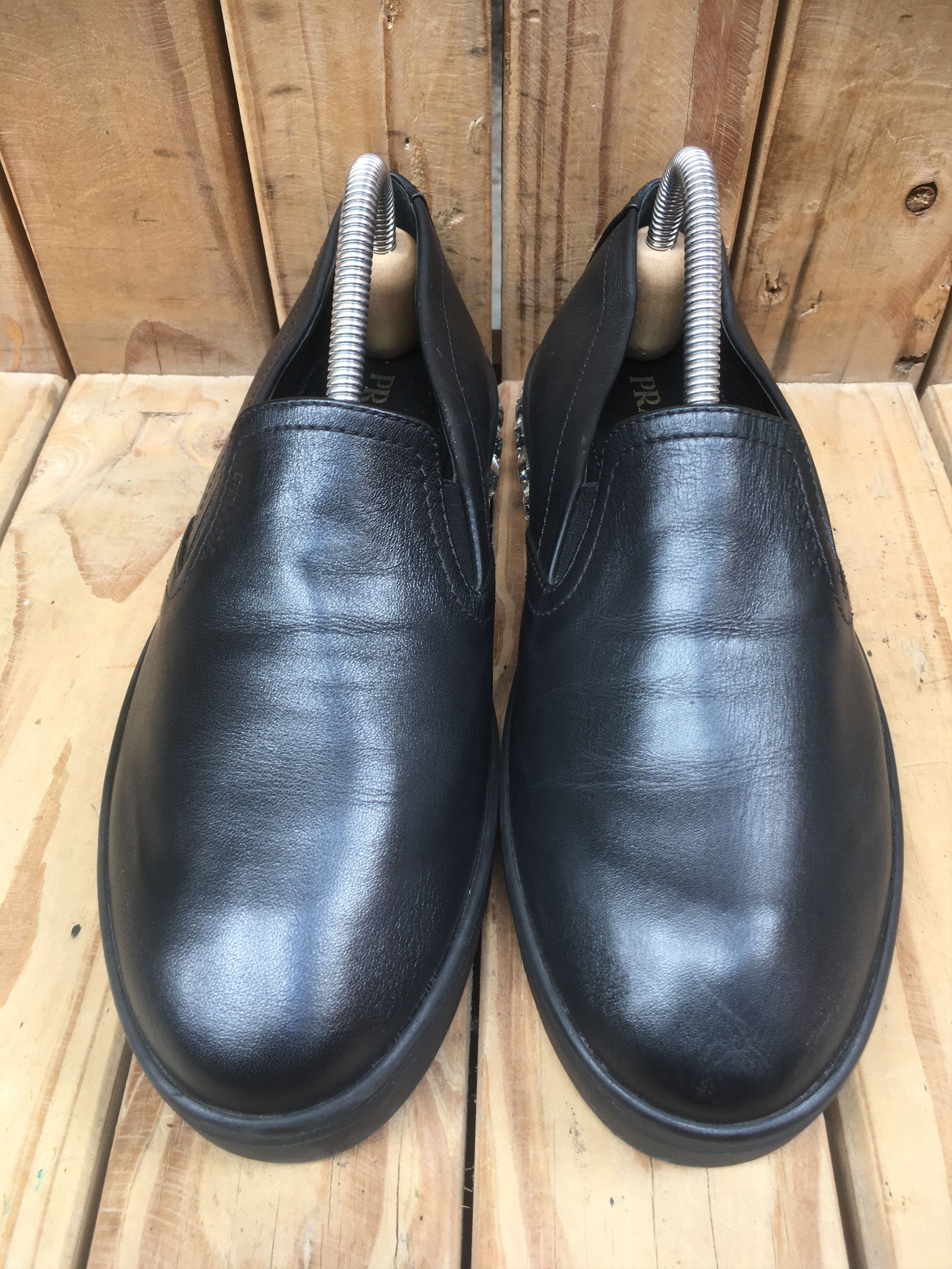 Prada PRADA Black women's Leather Casual Sneakers Uk 4 EUR 37 US 7 Size US 7 / IT 37 - 5 Thumbnail