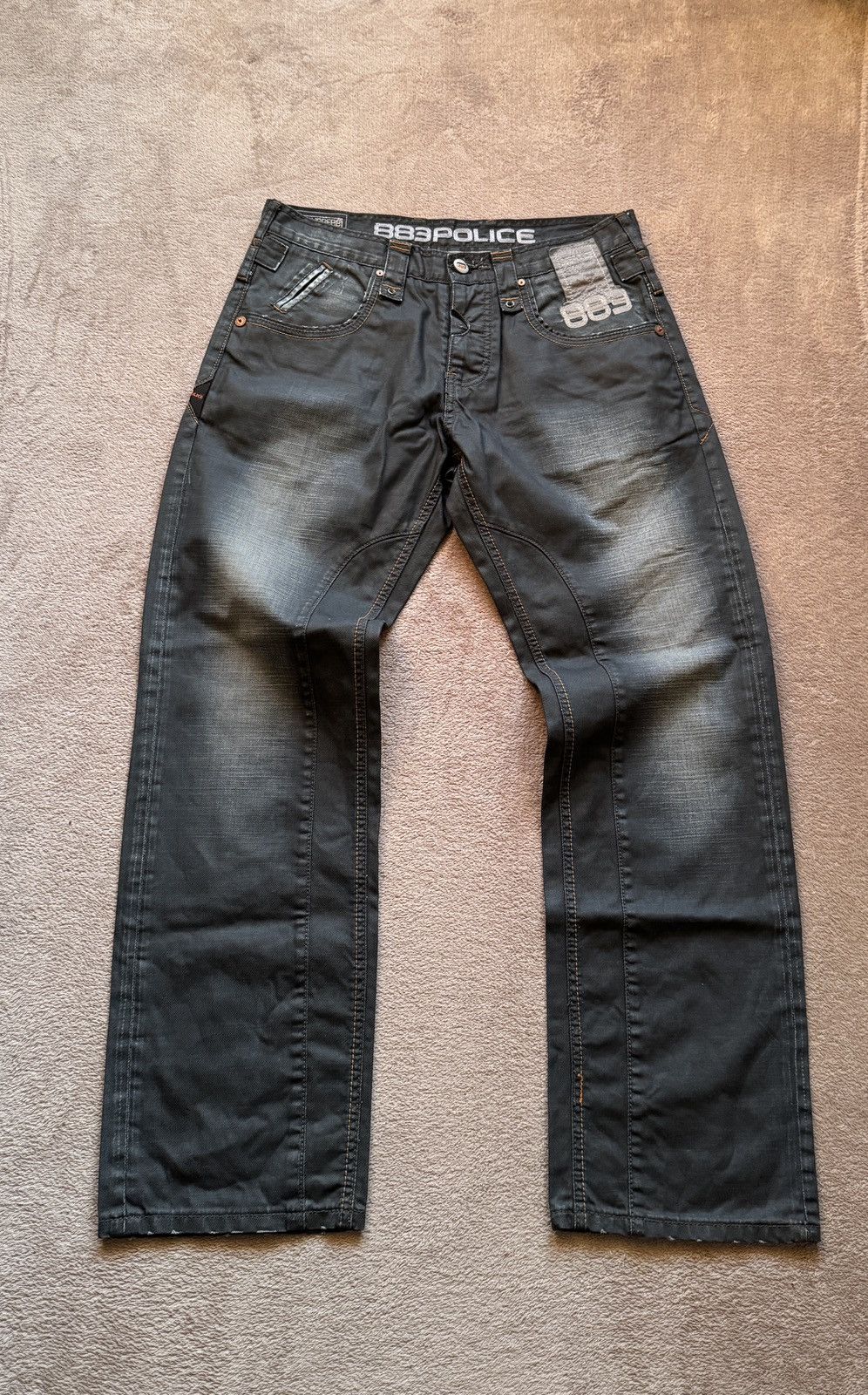 Straight 883 Police Jeans Washed Denim LGB Ifsixwasnine