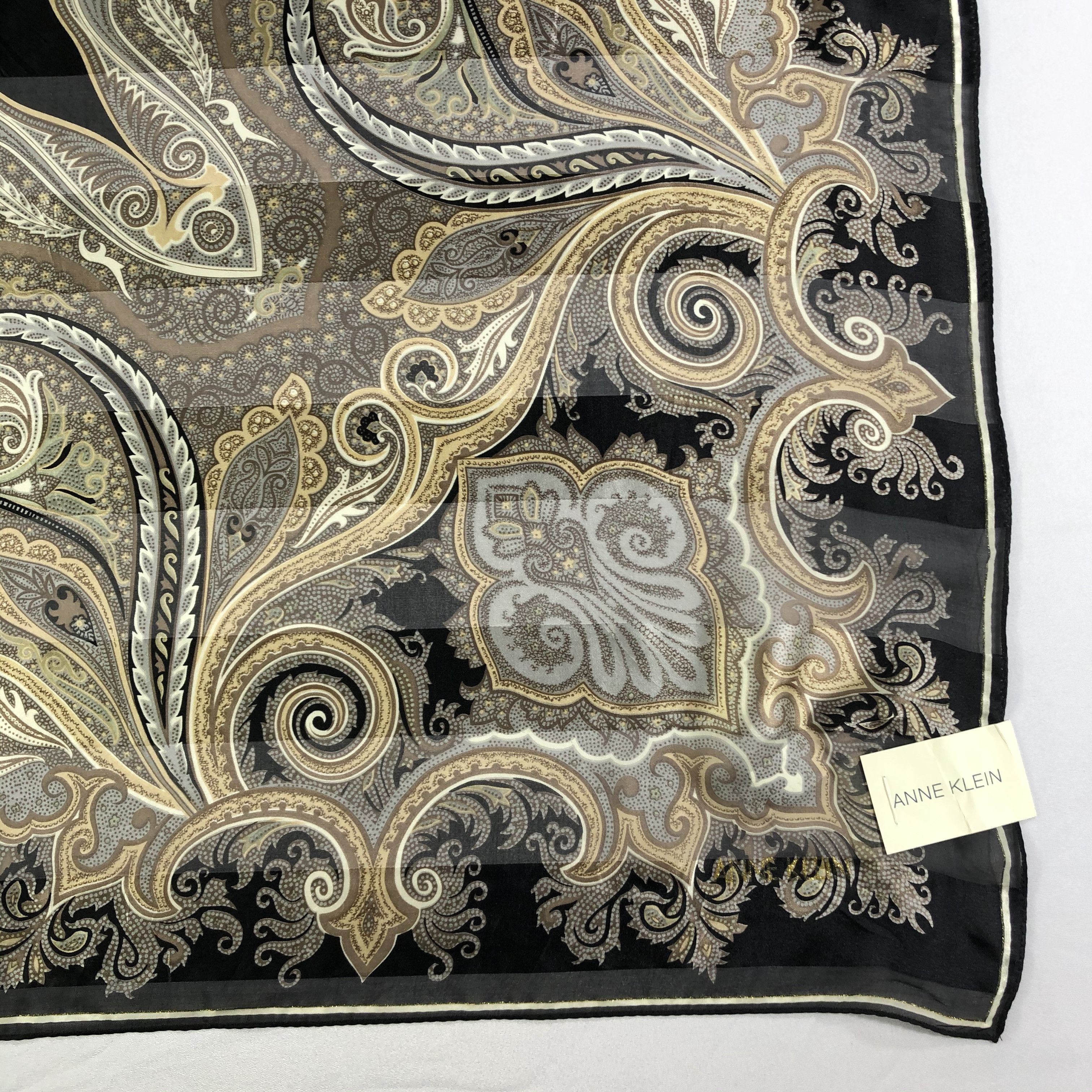 Anne Klein × Vintage Vintage Anne Klein Silk Scarf Size ONE SIZE - 4 Thumbnail
