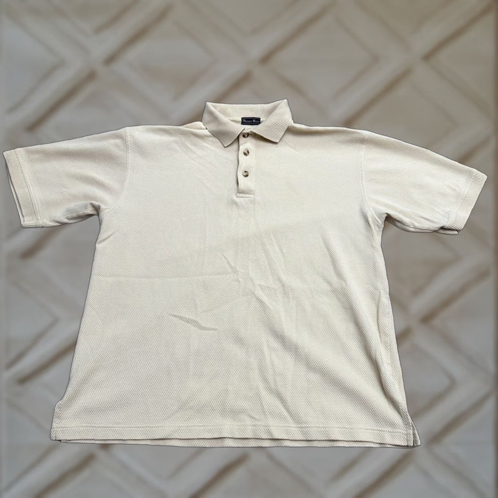 Vintage Winner Mate Polo Shirt Mens Large Beige Short Sleeve Cotton Blend Casual Golf Size US L / EU 52-54 / 3 - 1 Thumbnail