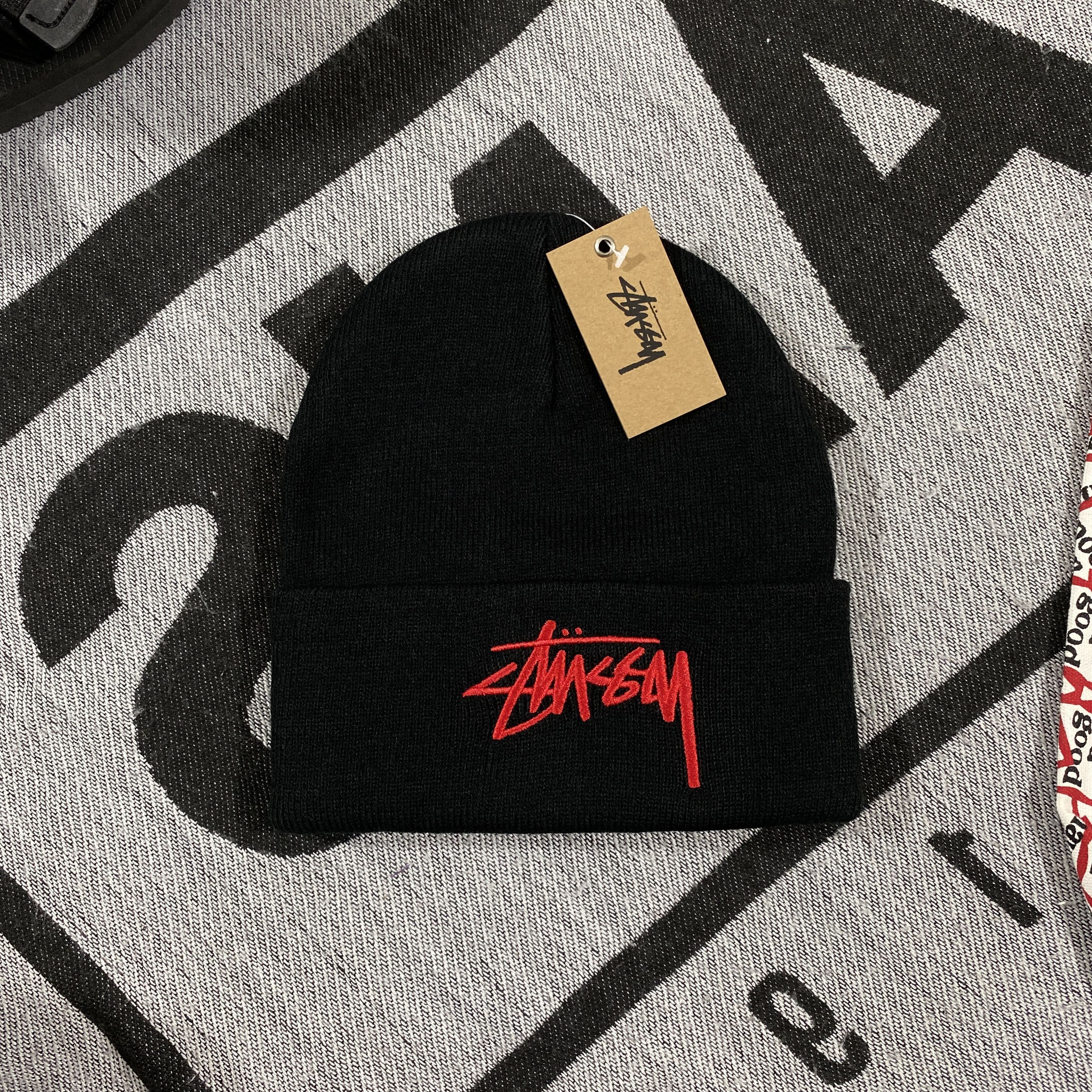 Stussy stussy beanie hat big logo Size ONE SIZE - 1 Thumbnail