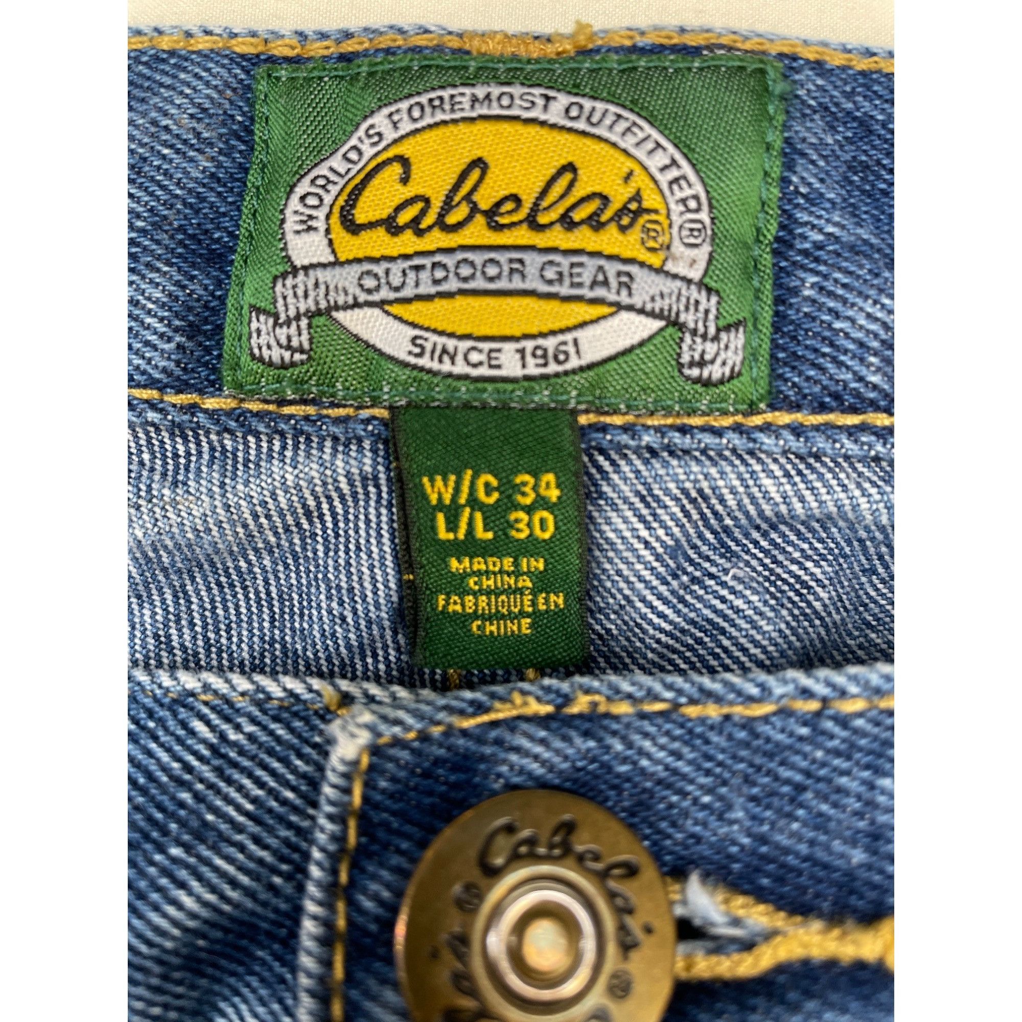 Other Cabelas Outdoor Gear Men's 2 tone Jeans Blue/Brown Loose fit Size US 34 / EU 50 - 5 Thumbnail