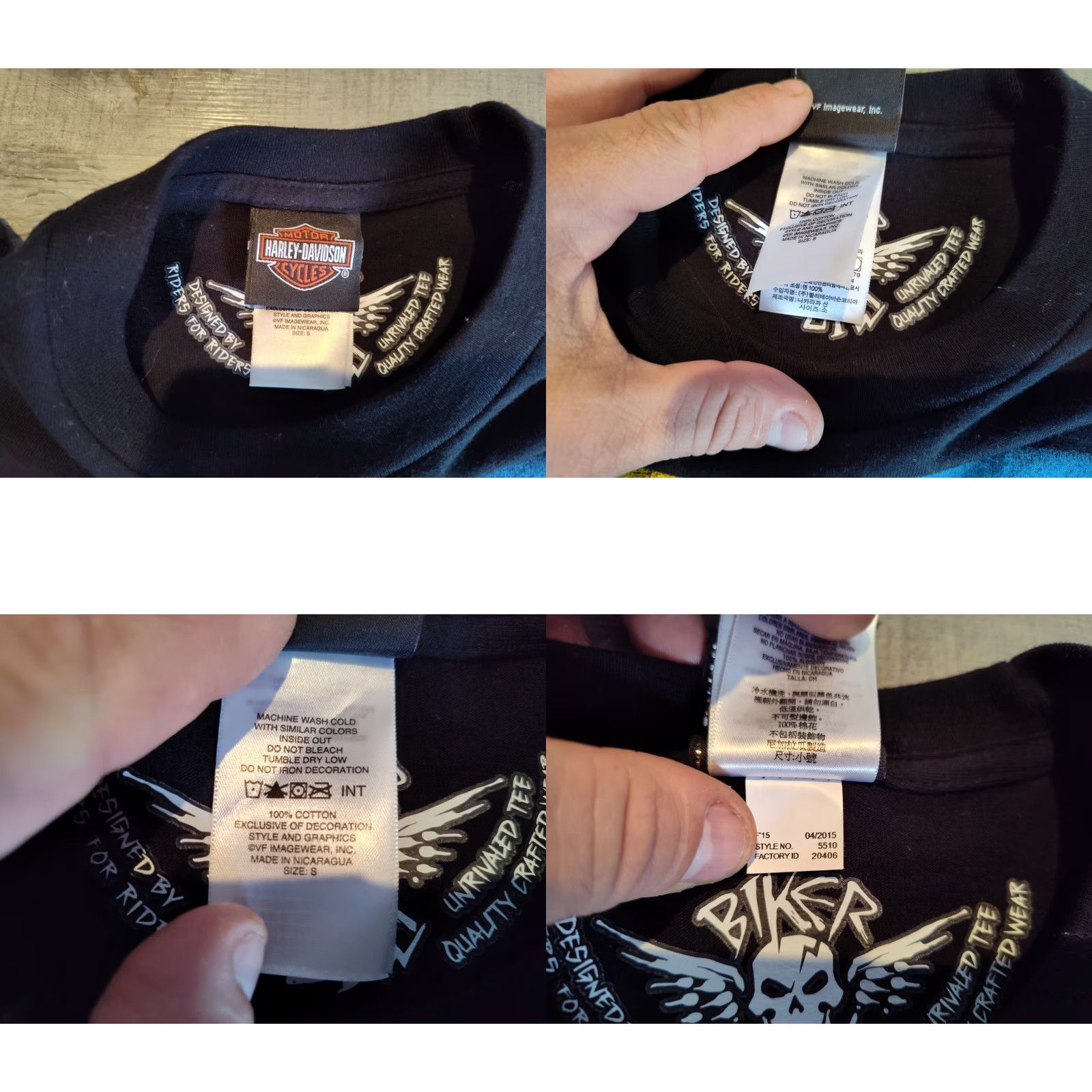 Harley Davidson Harley-Davidson Men's T-Shirt Long Sleeve Black Cotton Biker Motorcycle Vintage 90s S Size US S / EU 44-46 / 1 - 8 Thumbnail