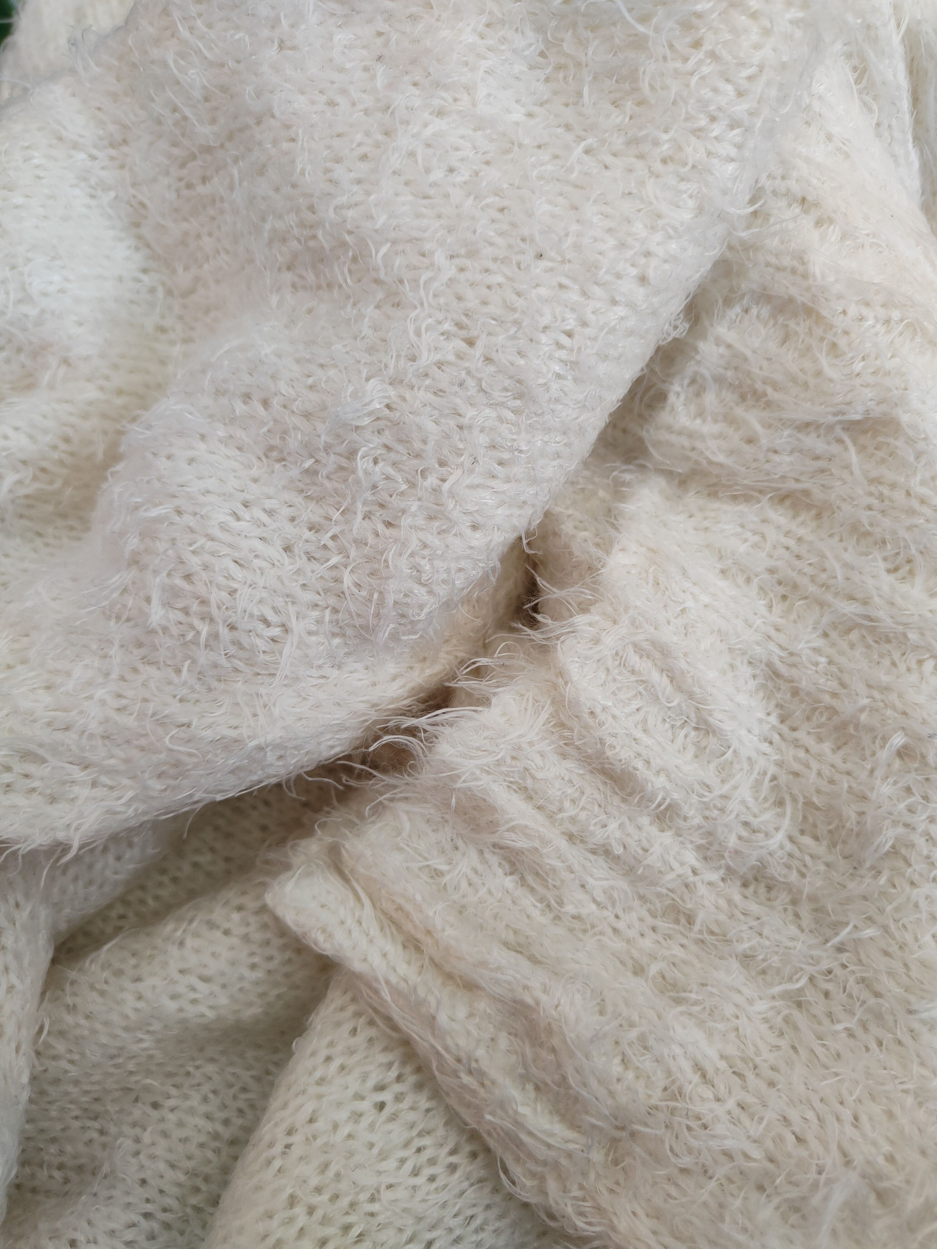 Japanese Brand SpiralGirl White Shag Shaggy Fur Mohair Knitwear #S1897 Size M / US 6-8 / IT 42-44 - 10 Thumbnail