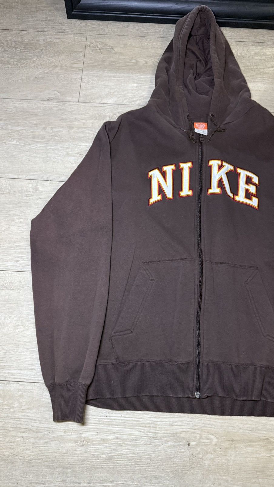 Nike Vintage / Y2K 1990s Nike SpellOut Hoodie Size US XL / EU 56 / 4 - 3 Thumbnail