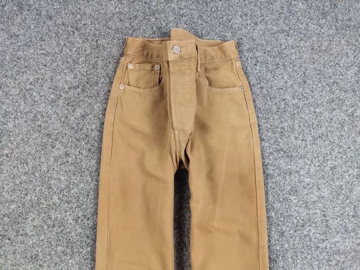 Levi's Vintage 90's Levi’s 501 Beige Faded Denim Jeans Pants Size US 30 / EU 46 - 6 Thumbnail