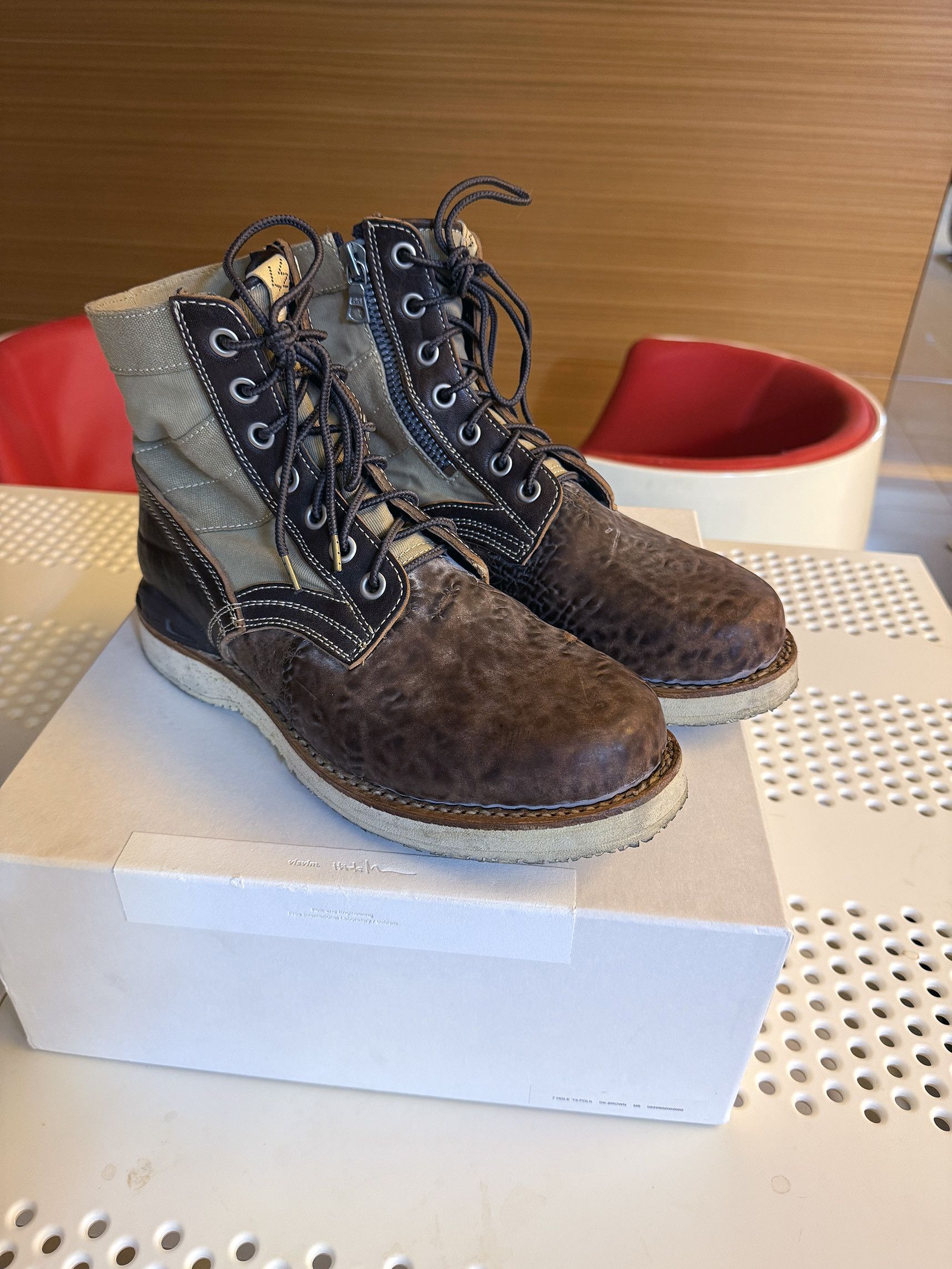 Visvim Contrary Department SS22 7 Hole '73-Folk Boots Dk. Brown M9 Size US 9 / EU 42 - 1 Thumbnail